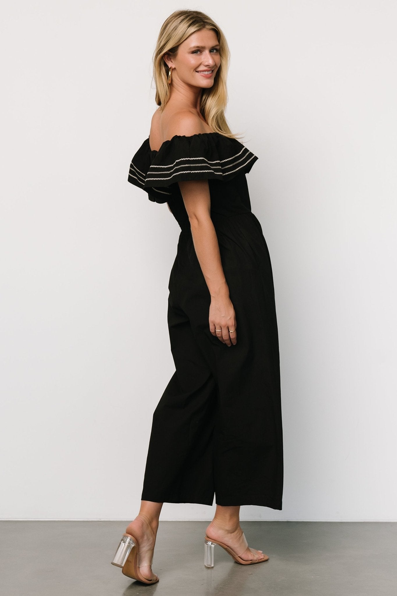 Reyna Off Shoulder Jumpsuit | Black Buy Cheap Official Site