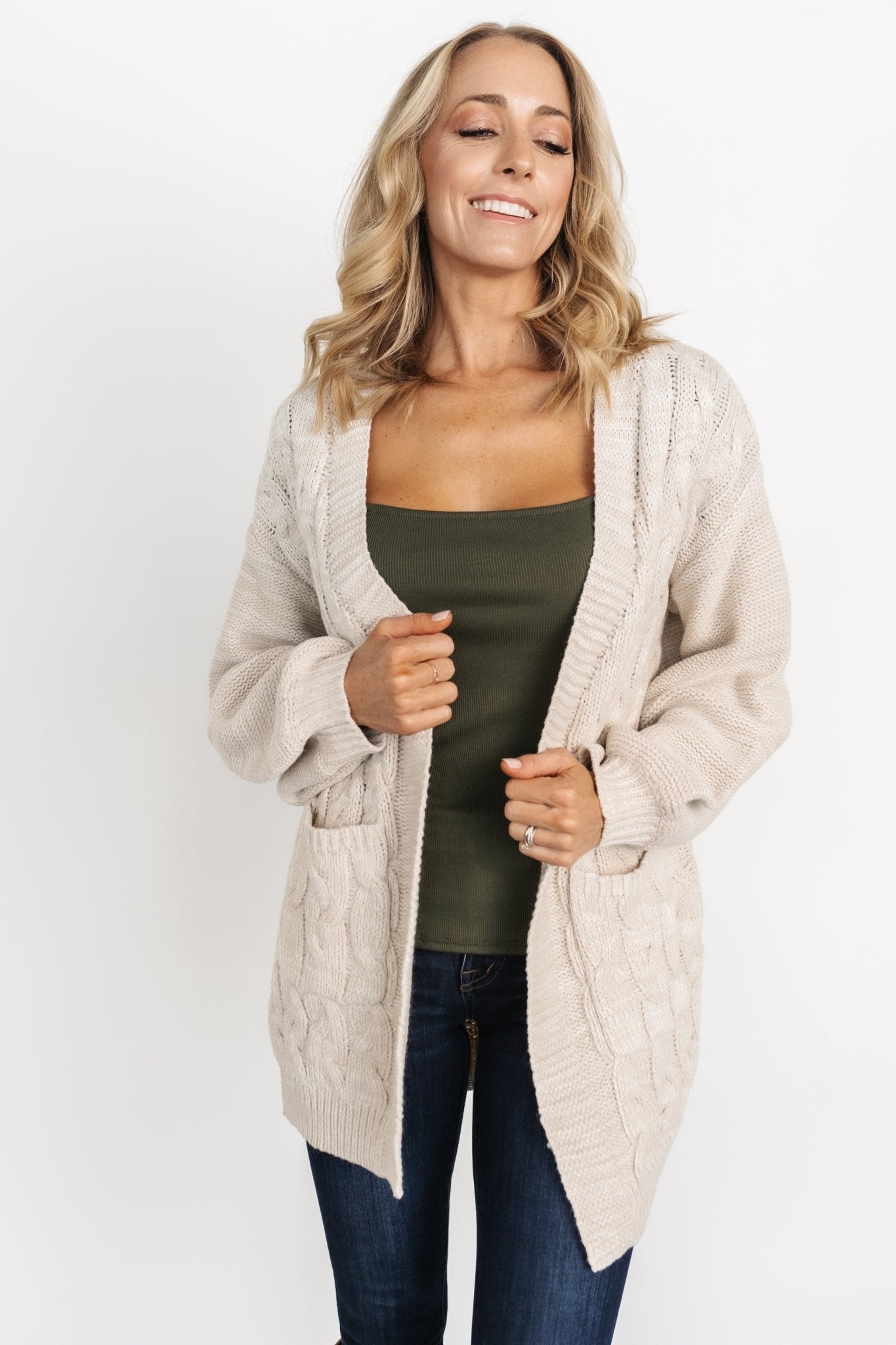 Spencer Chunky Knit Cardigan | Oatmeal Recommend Cheap Pice