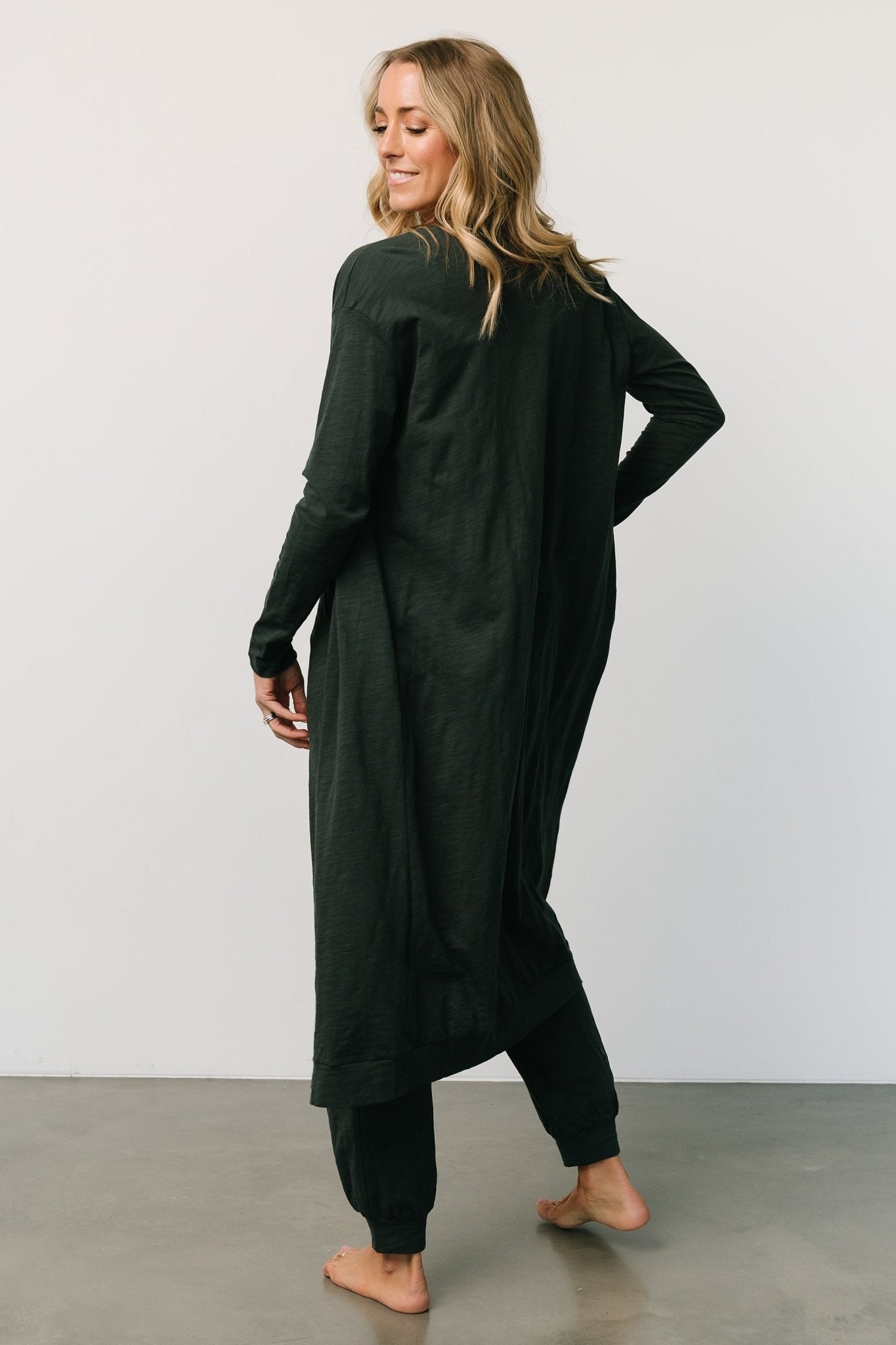 Janae Jumpsuit + Cardigan Set | Dark Green Pay With Visa