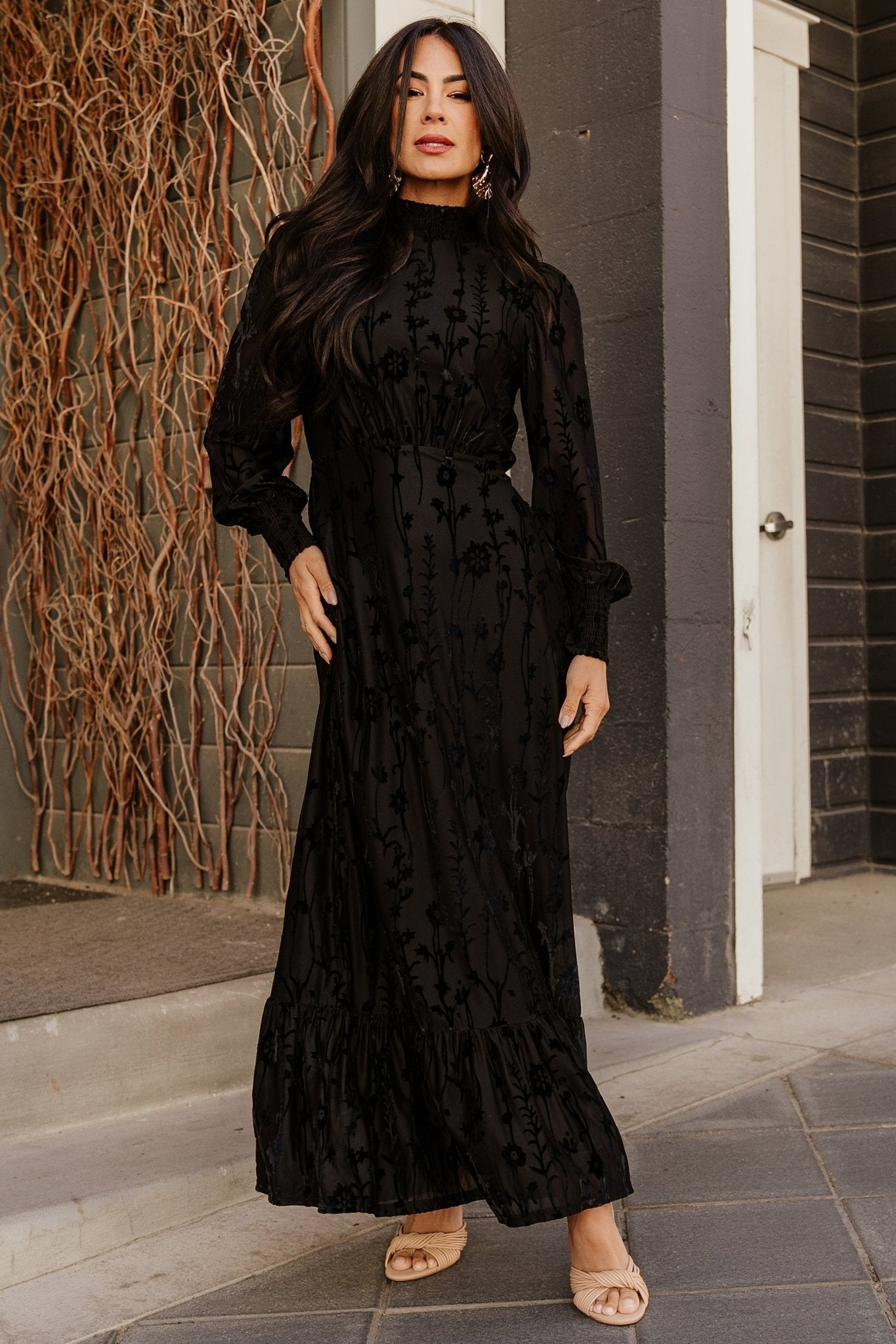 Penelope Velvet Maxi Dress | Black Free Shipping The Cheapest