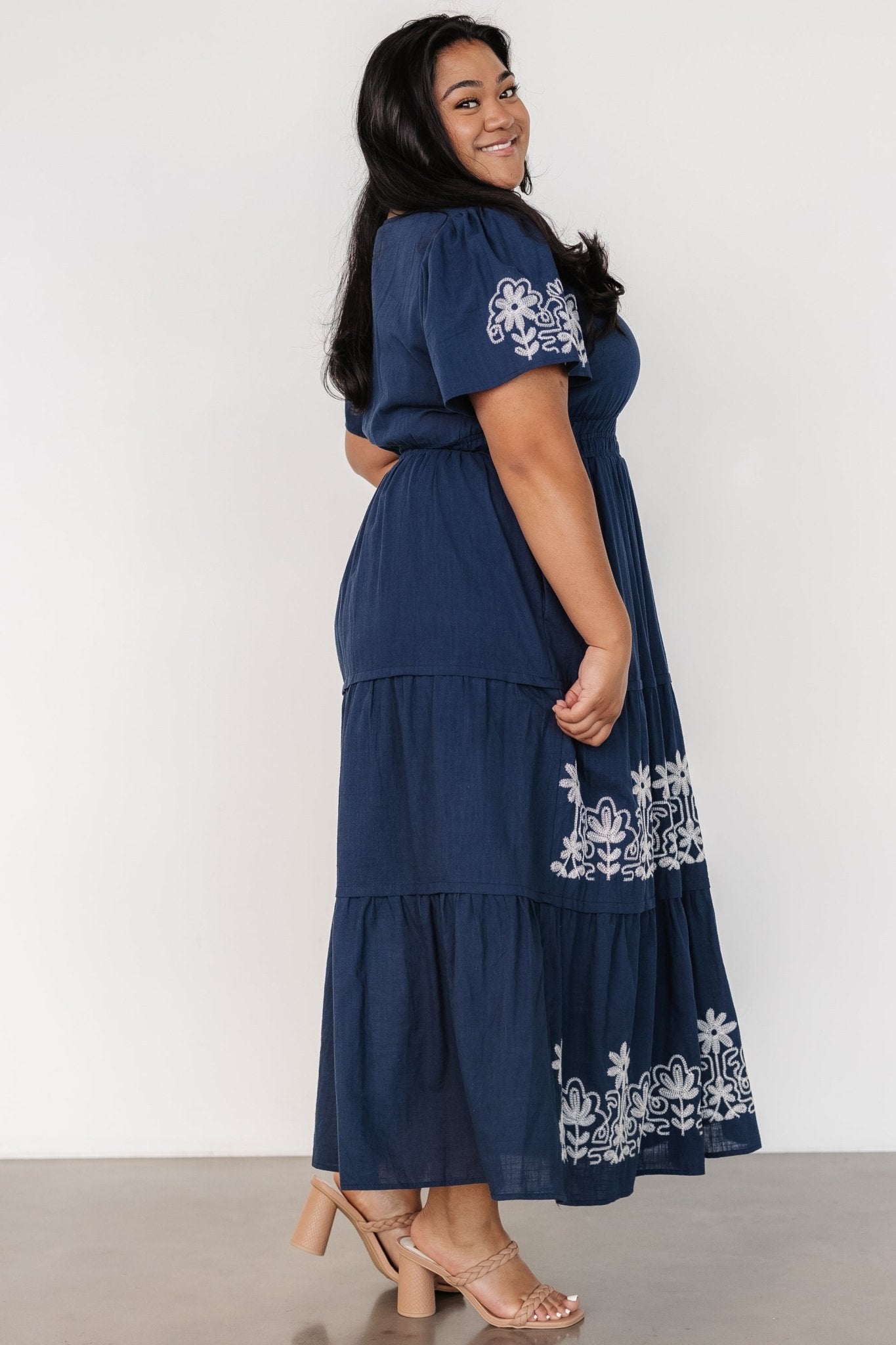 Kennedy Embroidered Maxi Dress | Blue Low Cost Sale Online