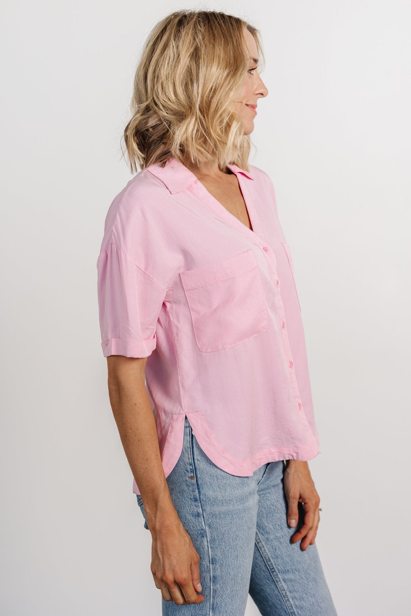 Kinsley Button Top | Pink Footlocker Pictures Cheap Online