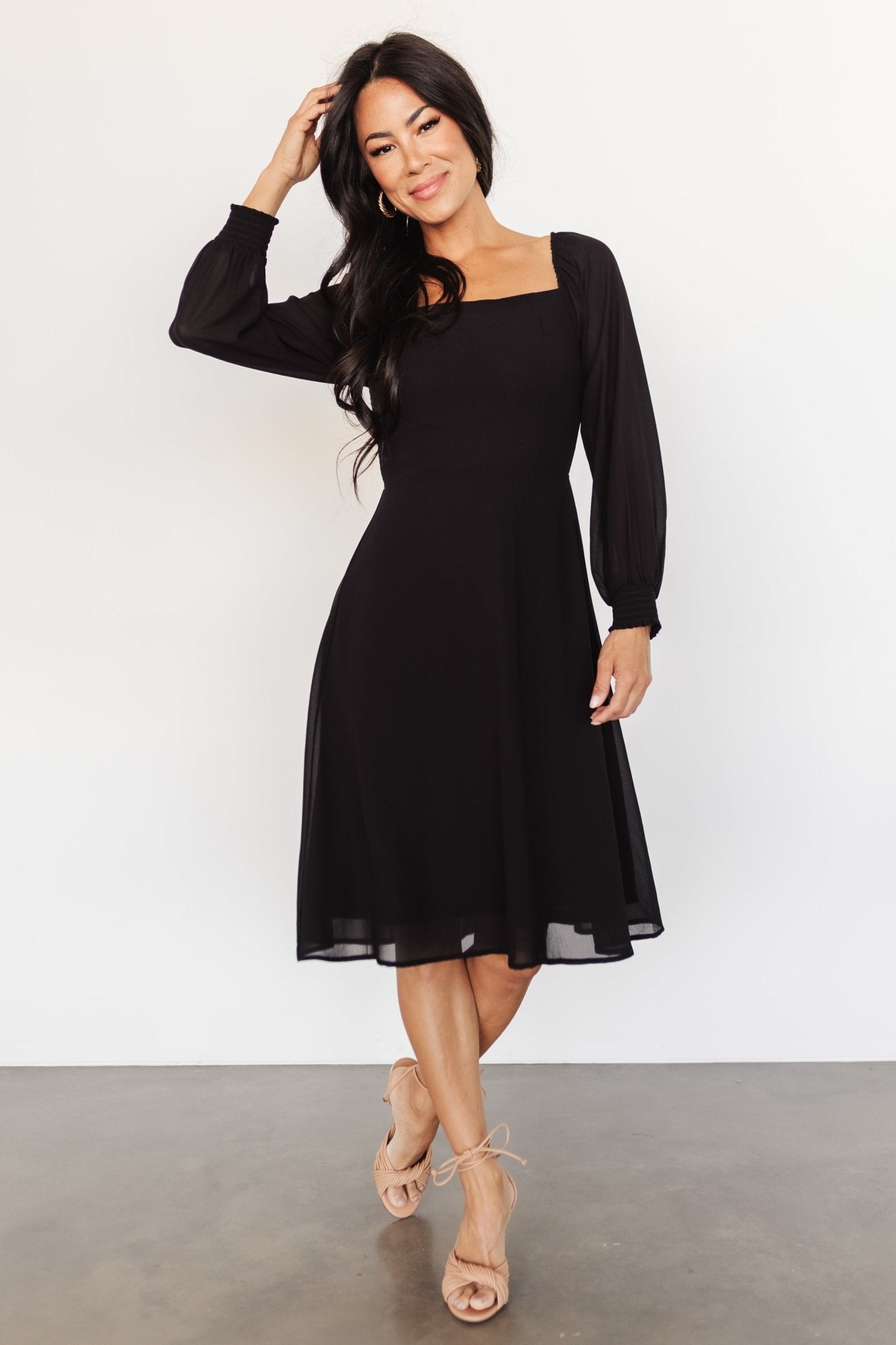 Elise Short Dress | Black Cheap Sale Comfortable