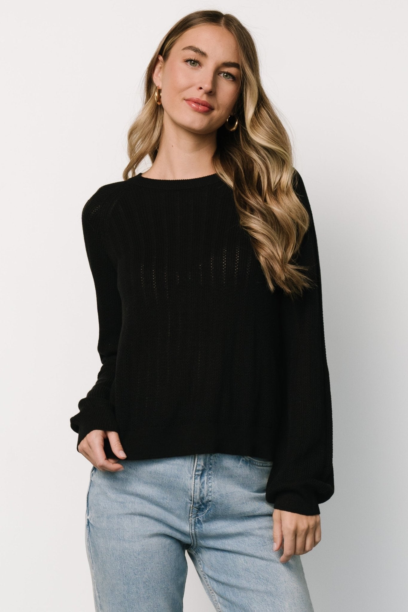 Alix Knit Sweater Top | Black Buy Cheap Best Store To Get