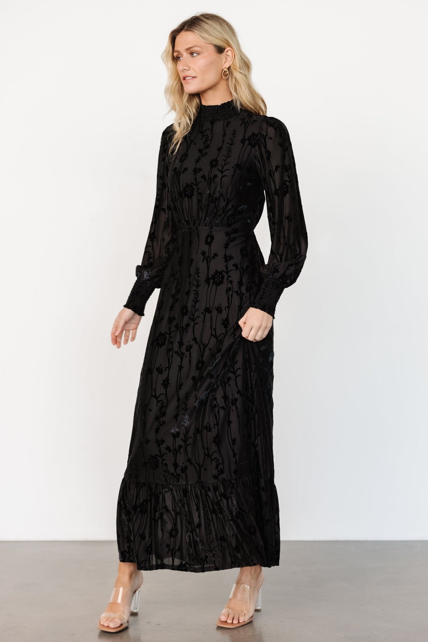 Penelope Velvet Maxi Dress | Black Free Shipping The Cheapest