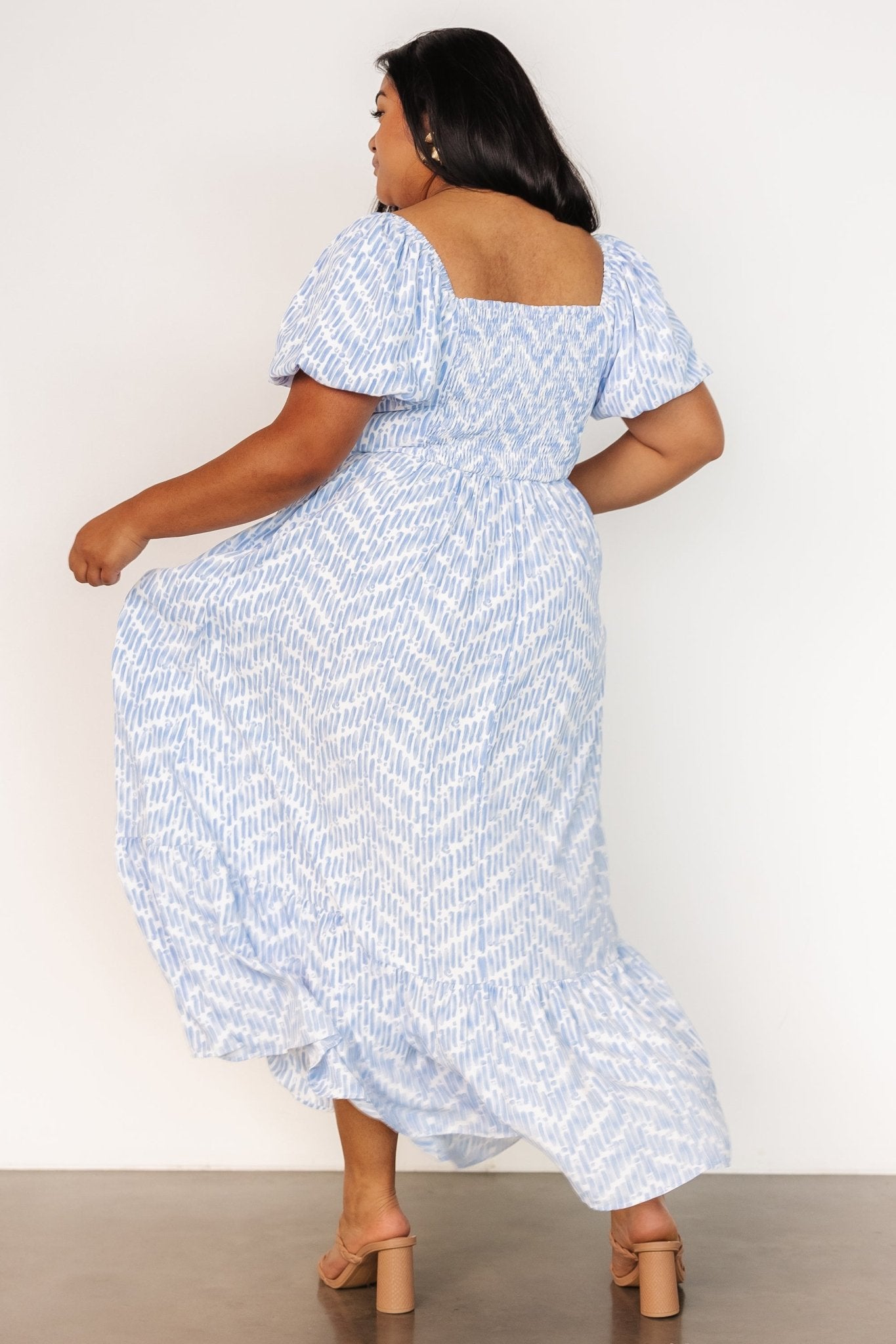 Durban Maxi Dress | Dusty Blue Print Cheap Best