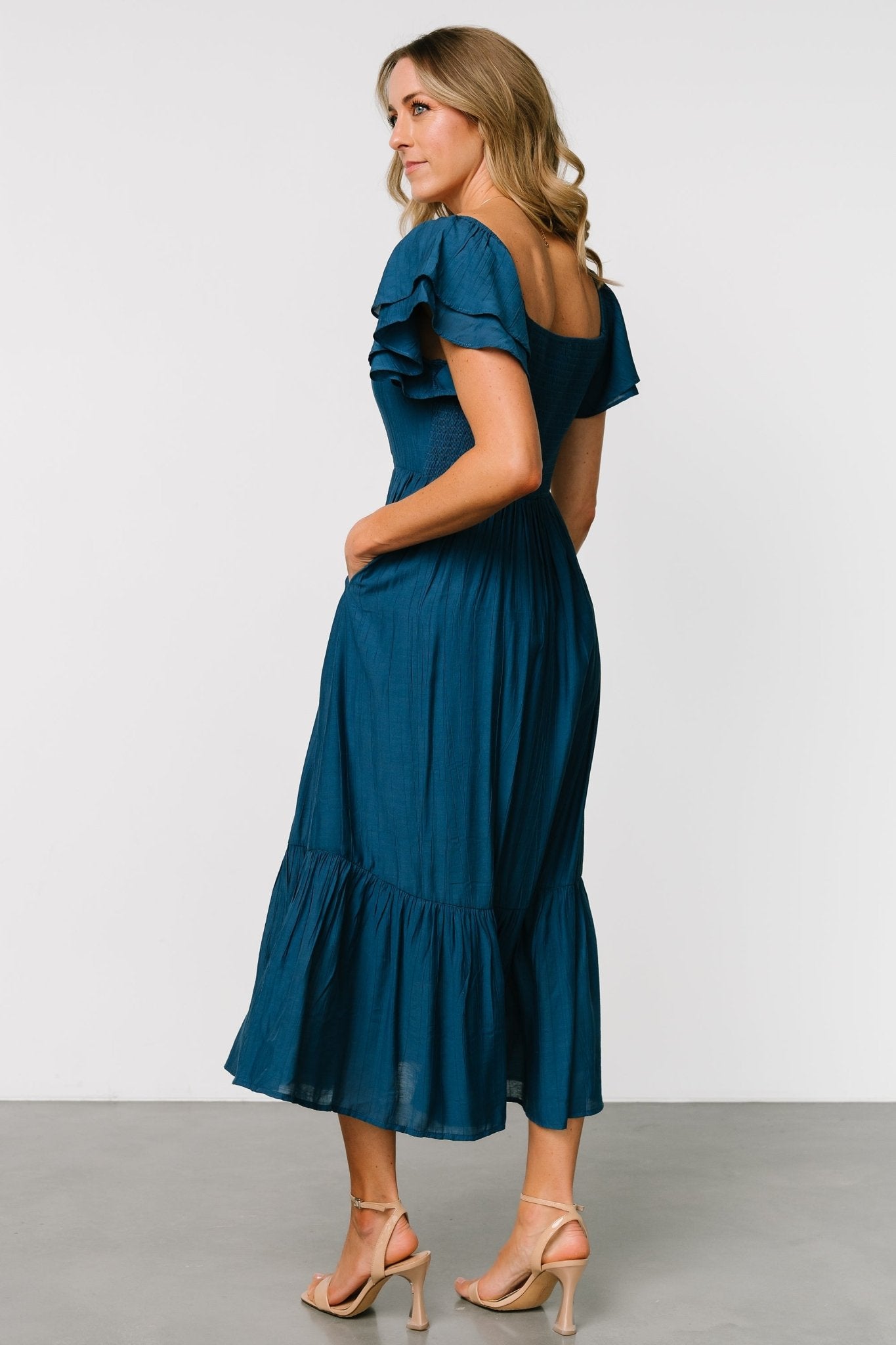 Buttercup Midi Dress | Deep Blue Largest Supplier