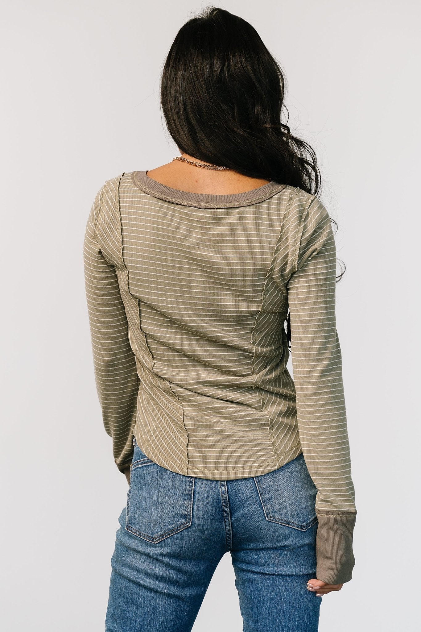 Ashford Striped Top | Olive Order