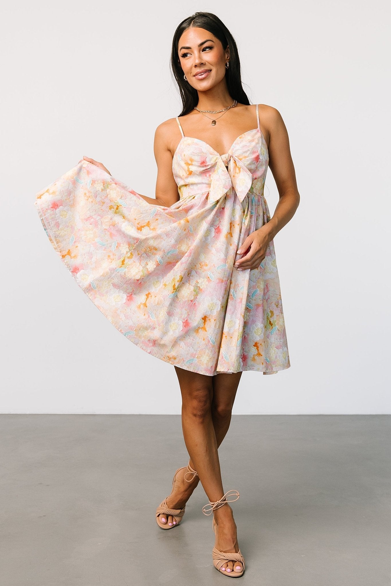 Camellia Mini Dress | Pastel Multi Free Shipping Hot Sale