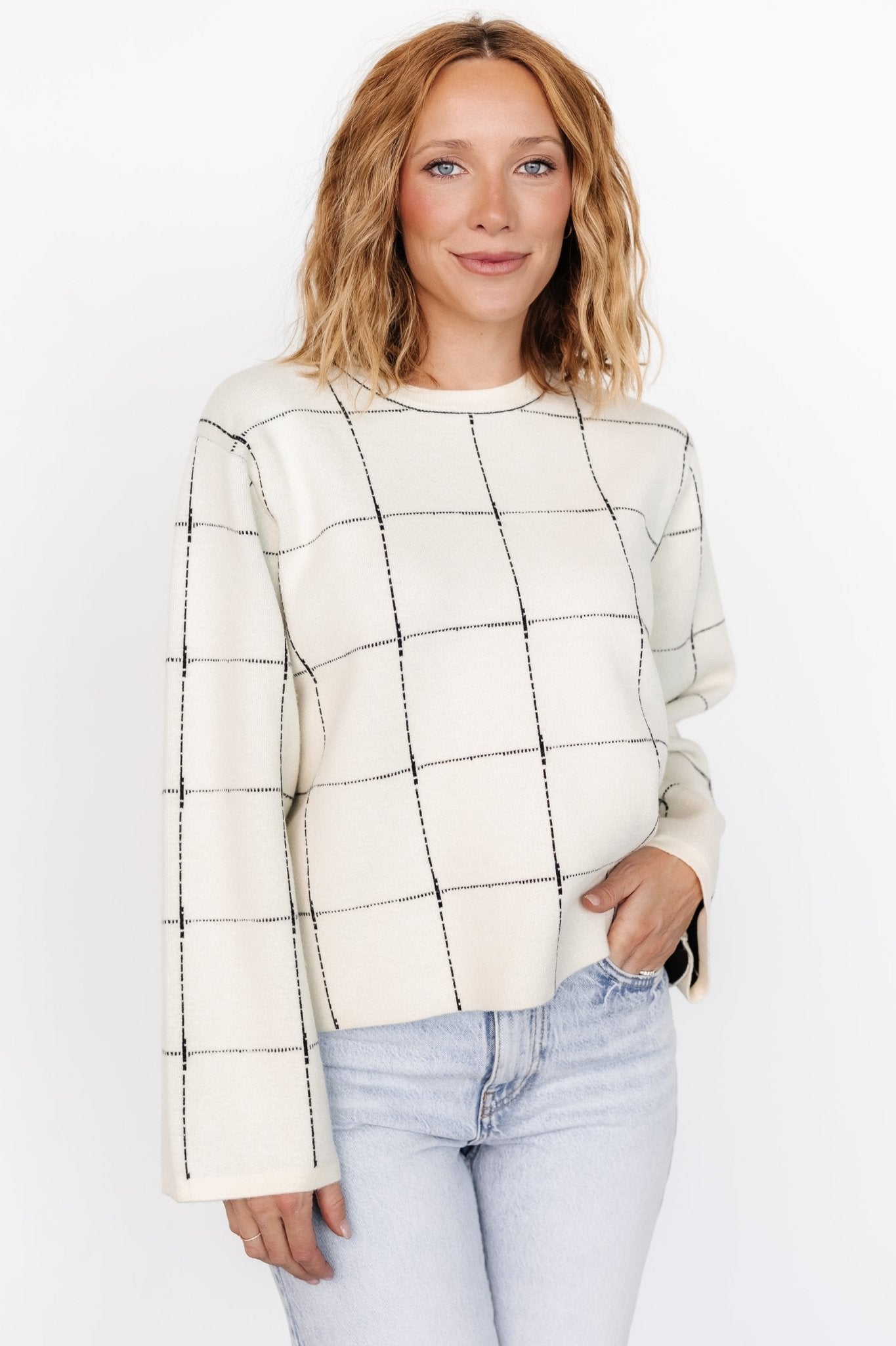 Remington Sweater | Ivory + Black Discount Purchase