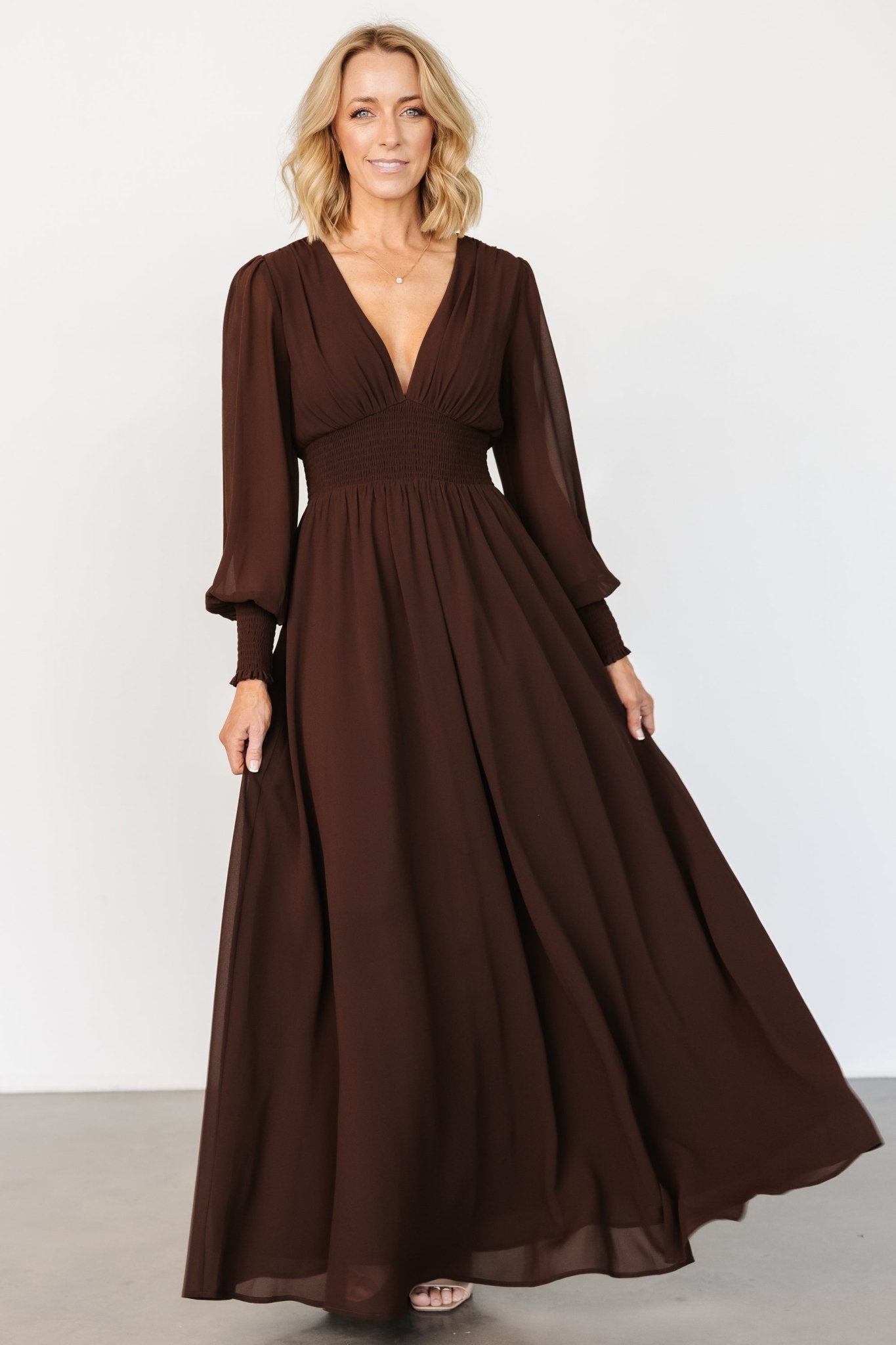 Olivia Maxi Dress | Dark Brown Discount How Much