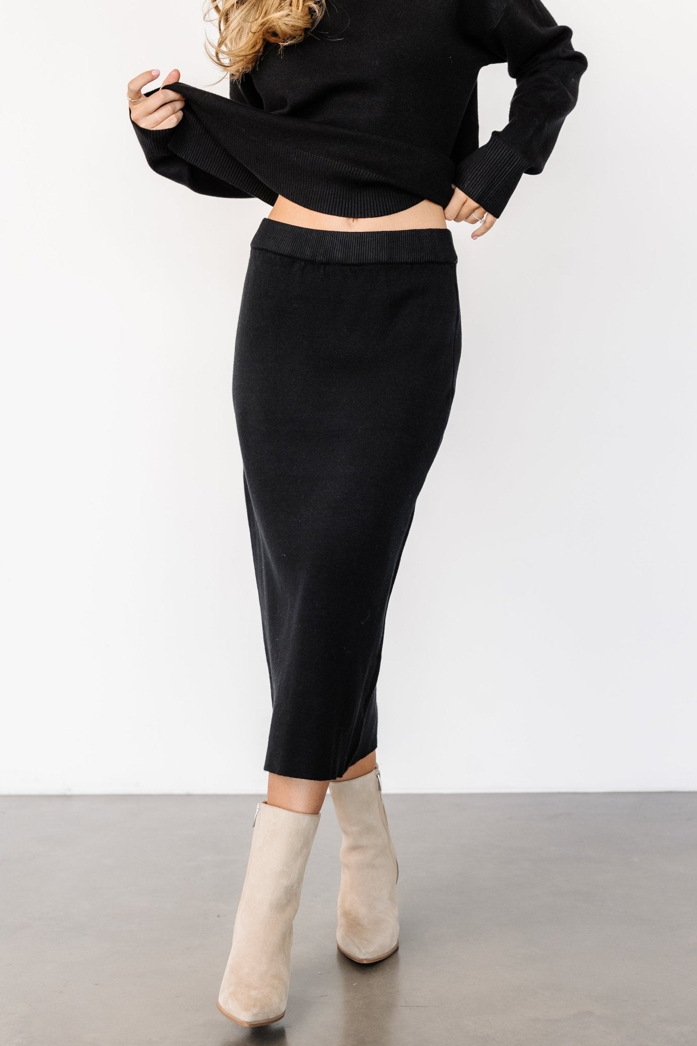 Ali Knit Skirt | Black Cheapest Pice