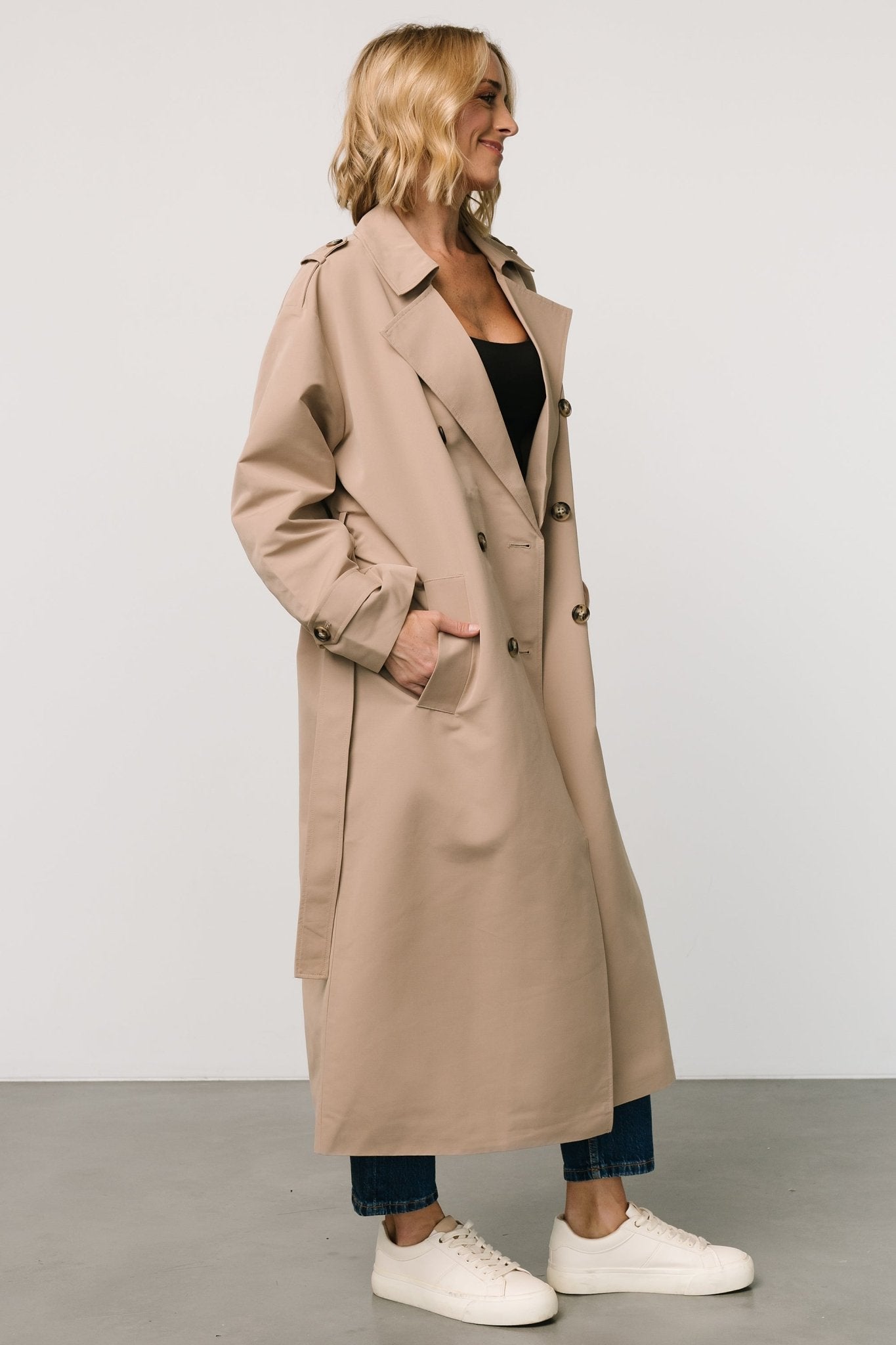 Elias Trench Coat | Beige Shop For