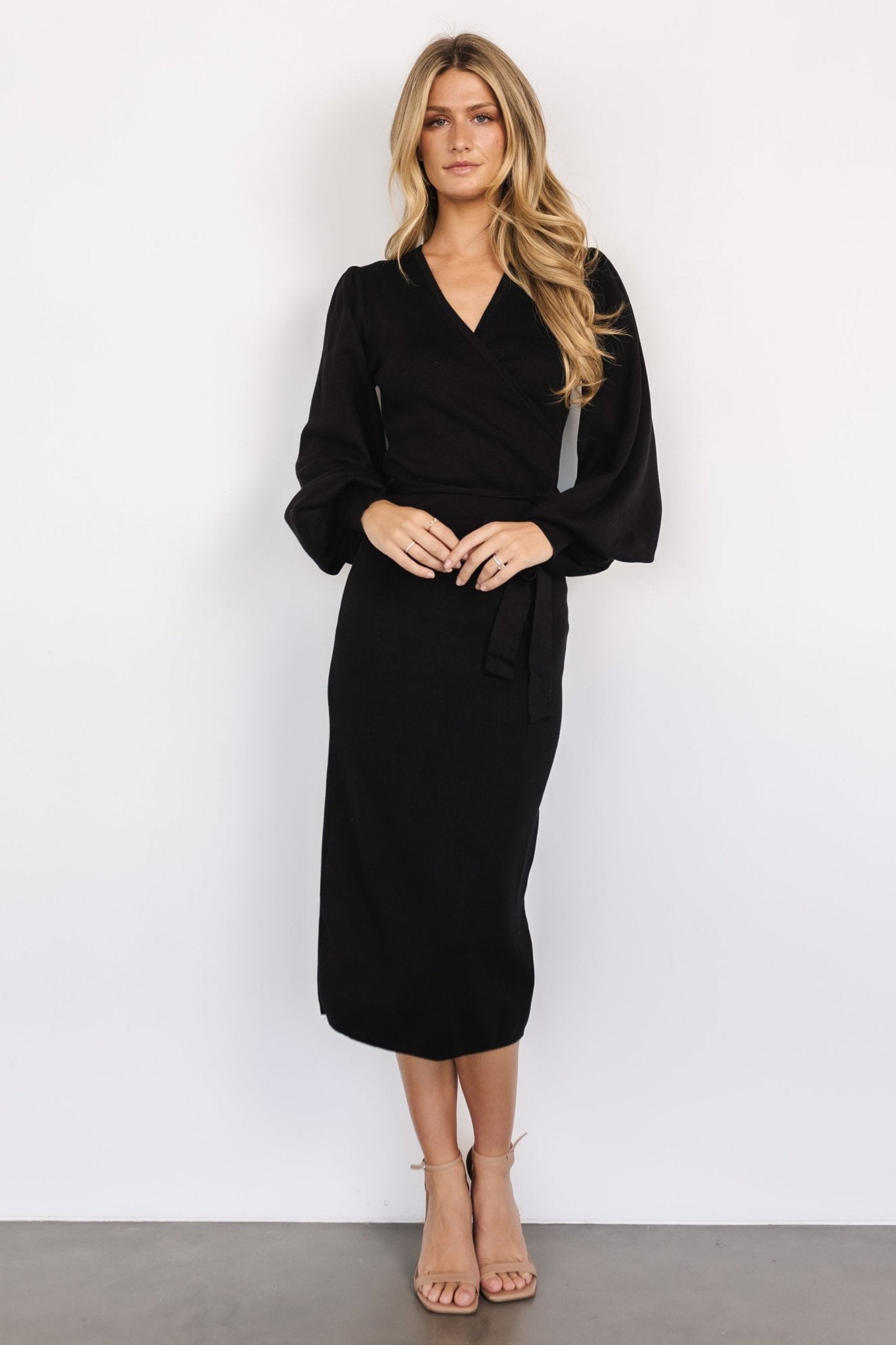 Soho Bubble Sleeve Sweater Dress | Black Wide Range Of Cheap Online