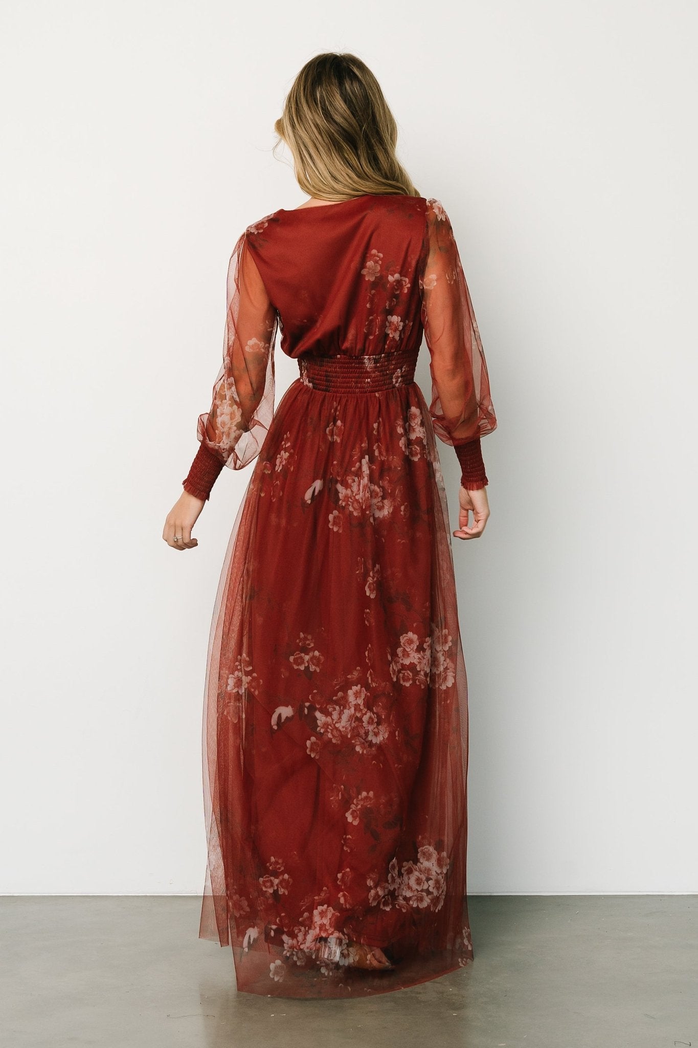 Layla Tulle Maxi Dress | Rust Floral From China For Sale