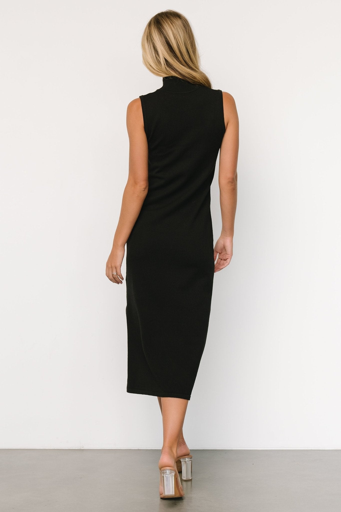 Angelina Mock Neck Tank Dress | Black Supply Cheap Pice