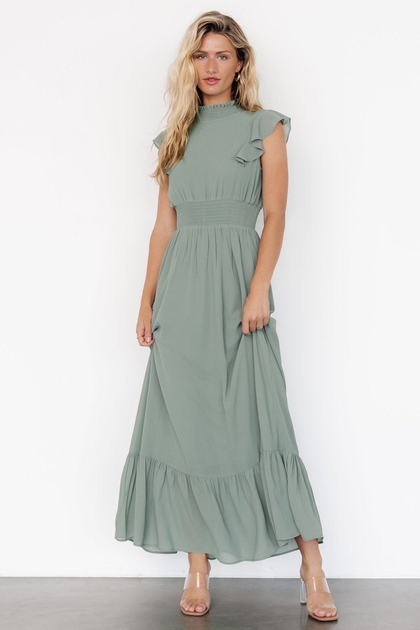 Kearny Ruffle Maxi Dress | Eucalyptus Store Sale