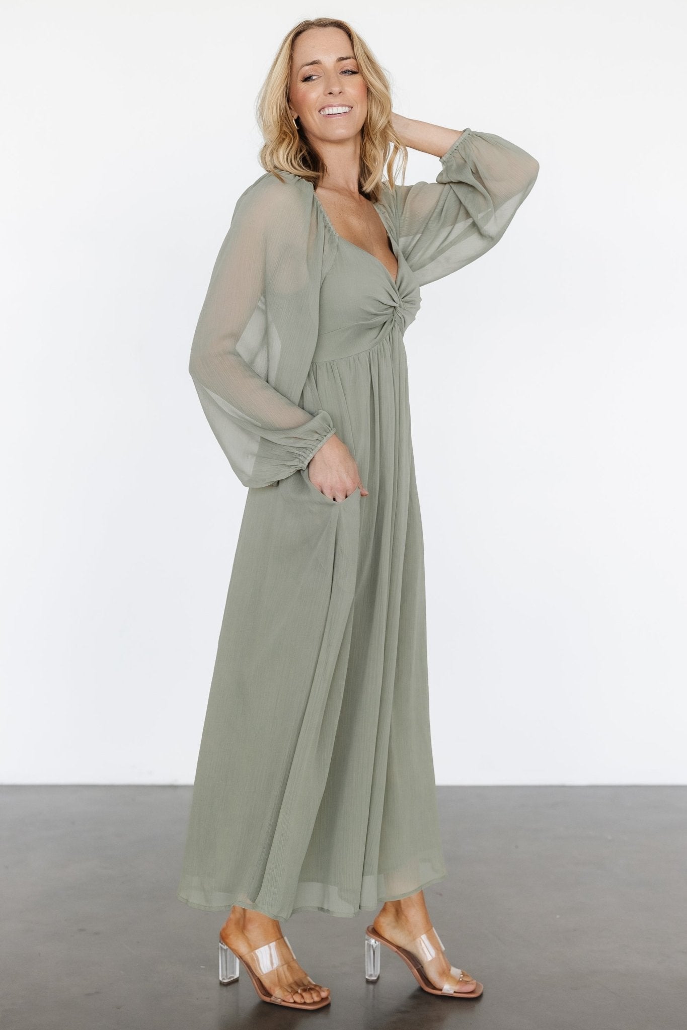 Dione Midi Dress | Dusty Olive Discount Codes Really Cheap