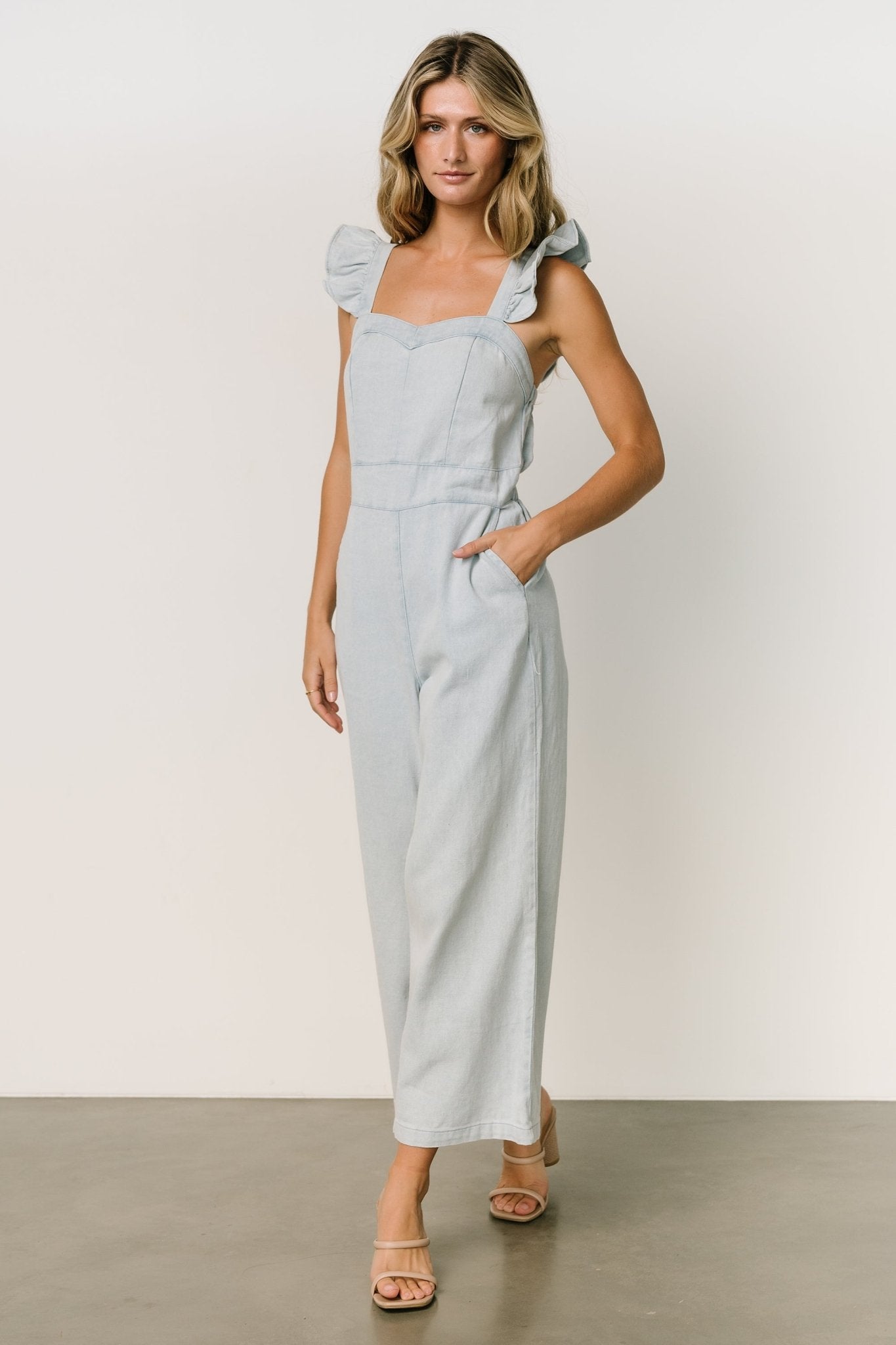 Madison Denim Jumpsuit | Blue With Paypal Free Shipping