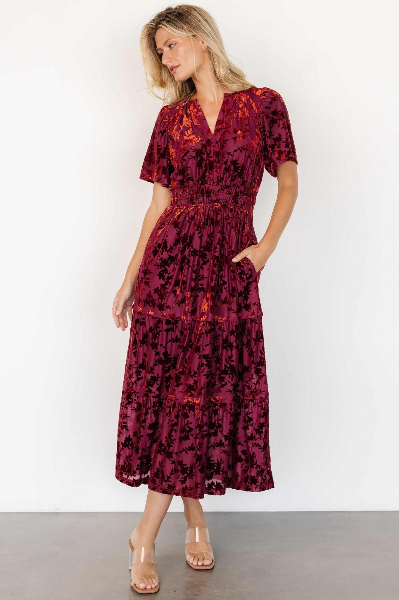 Bronwyn Velvet Dress | Rust Outlet Original