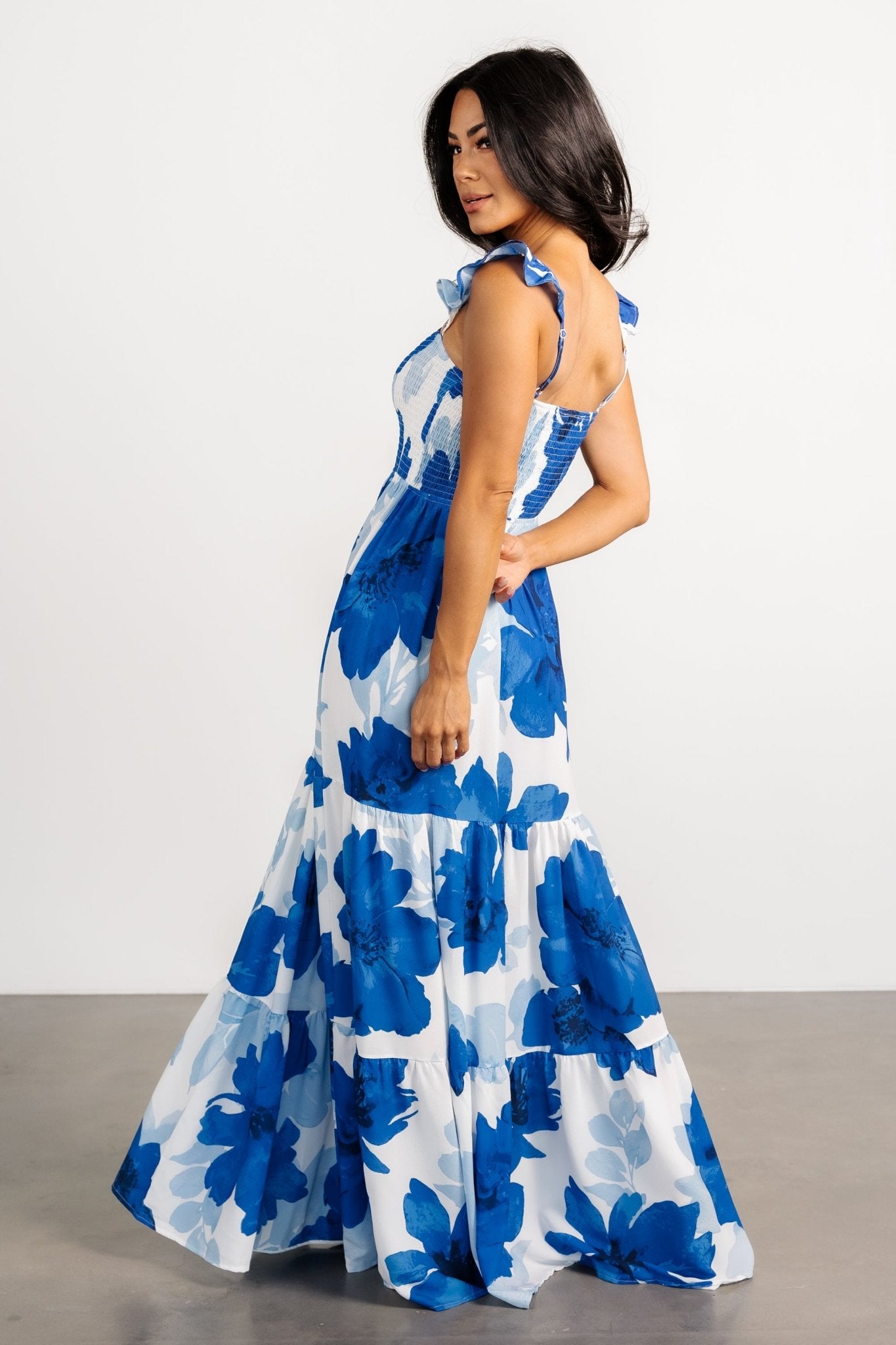 Mikaela Maxi Dress | Blue Floral Store Sale Online