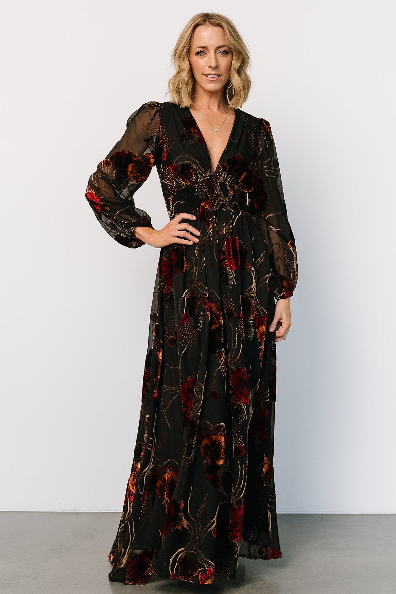 Mikla Maxi Dress | Black Multi Cheap Sale Newest