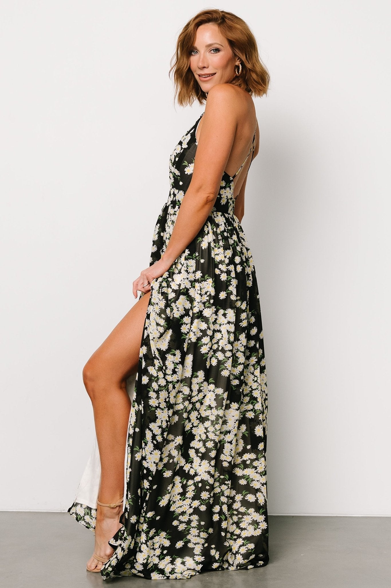 Brylee Maxi Dress | Black Flower Print Outlet Cheap Online