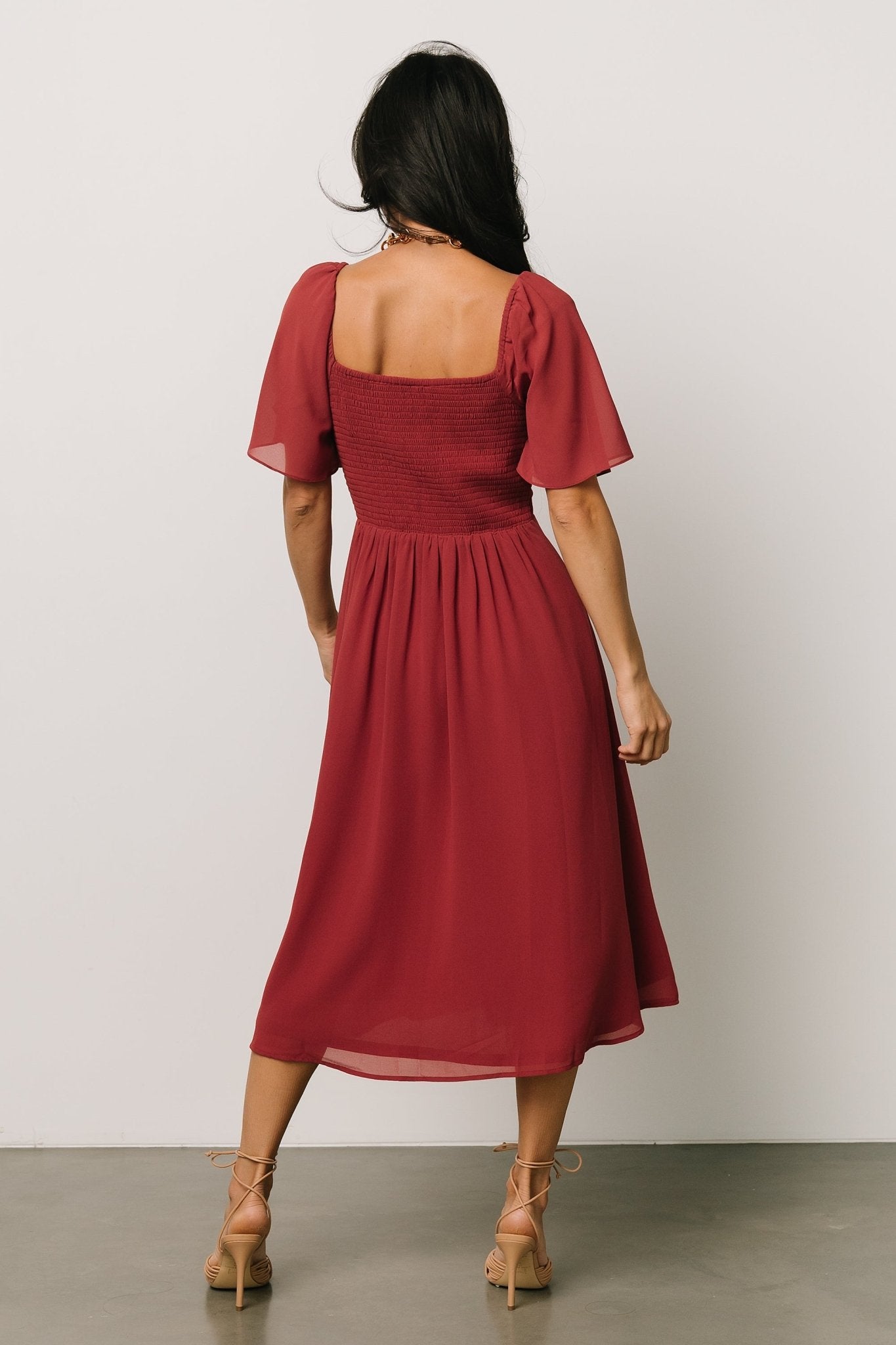 Colette Sweetheart Midi Dress | Terracotta Fast Delivery Sale Online