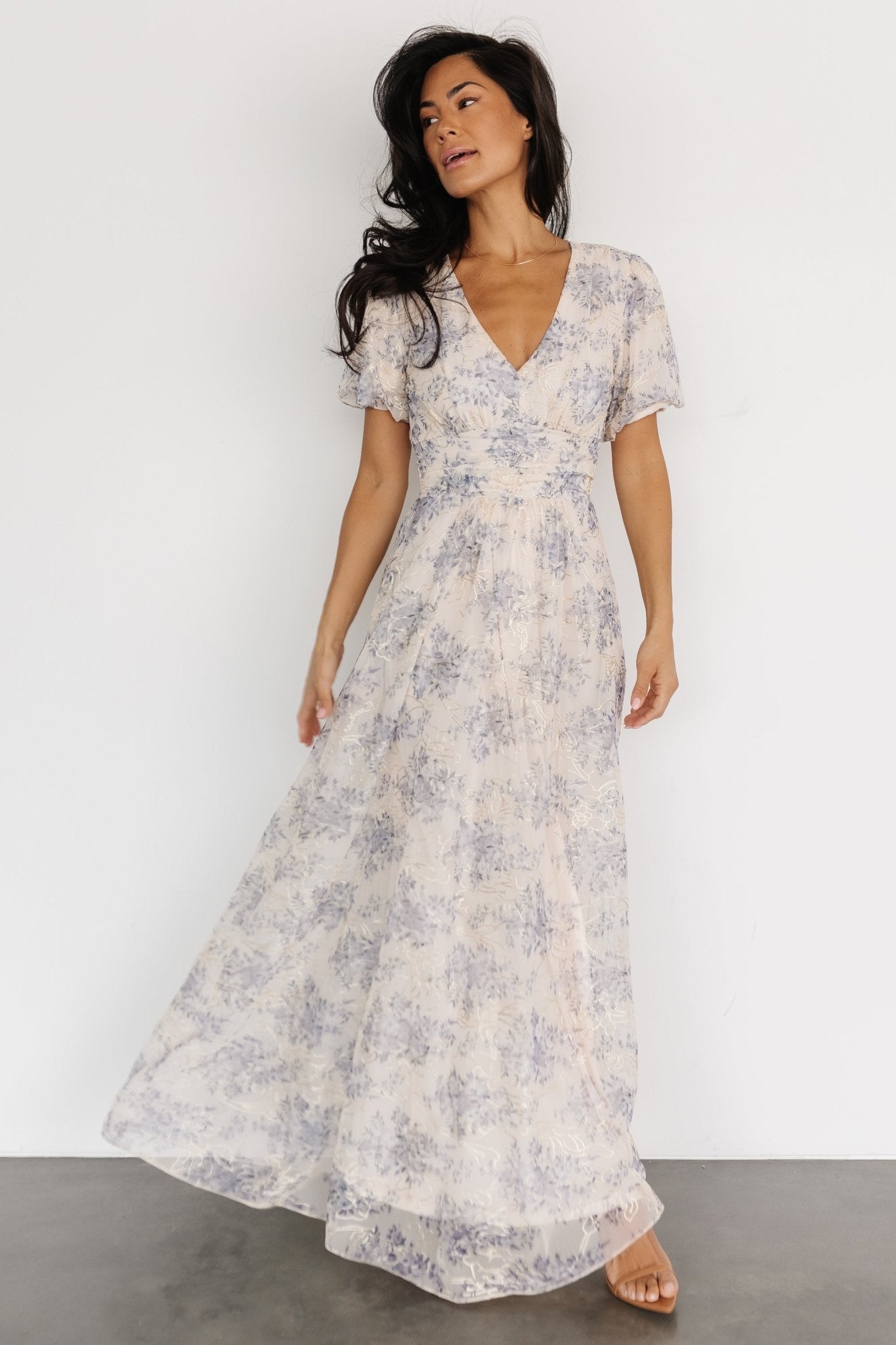 Ardley Maxi Dress | Cream + Blue Cheap Newest