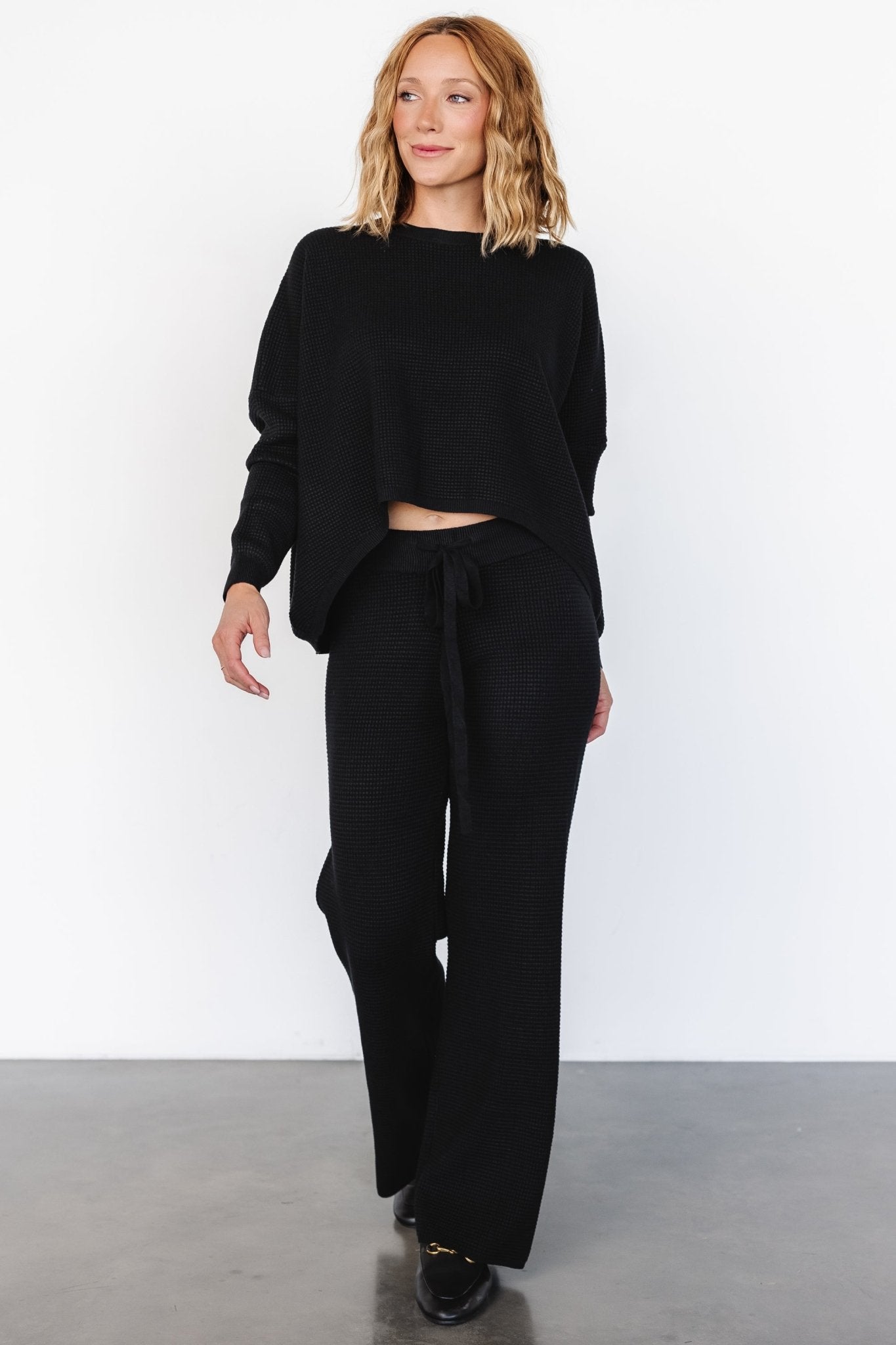 Owen Waffle Pants | Black Buy Cheap Shop