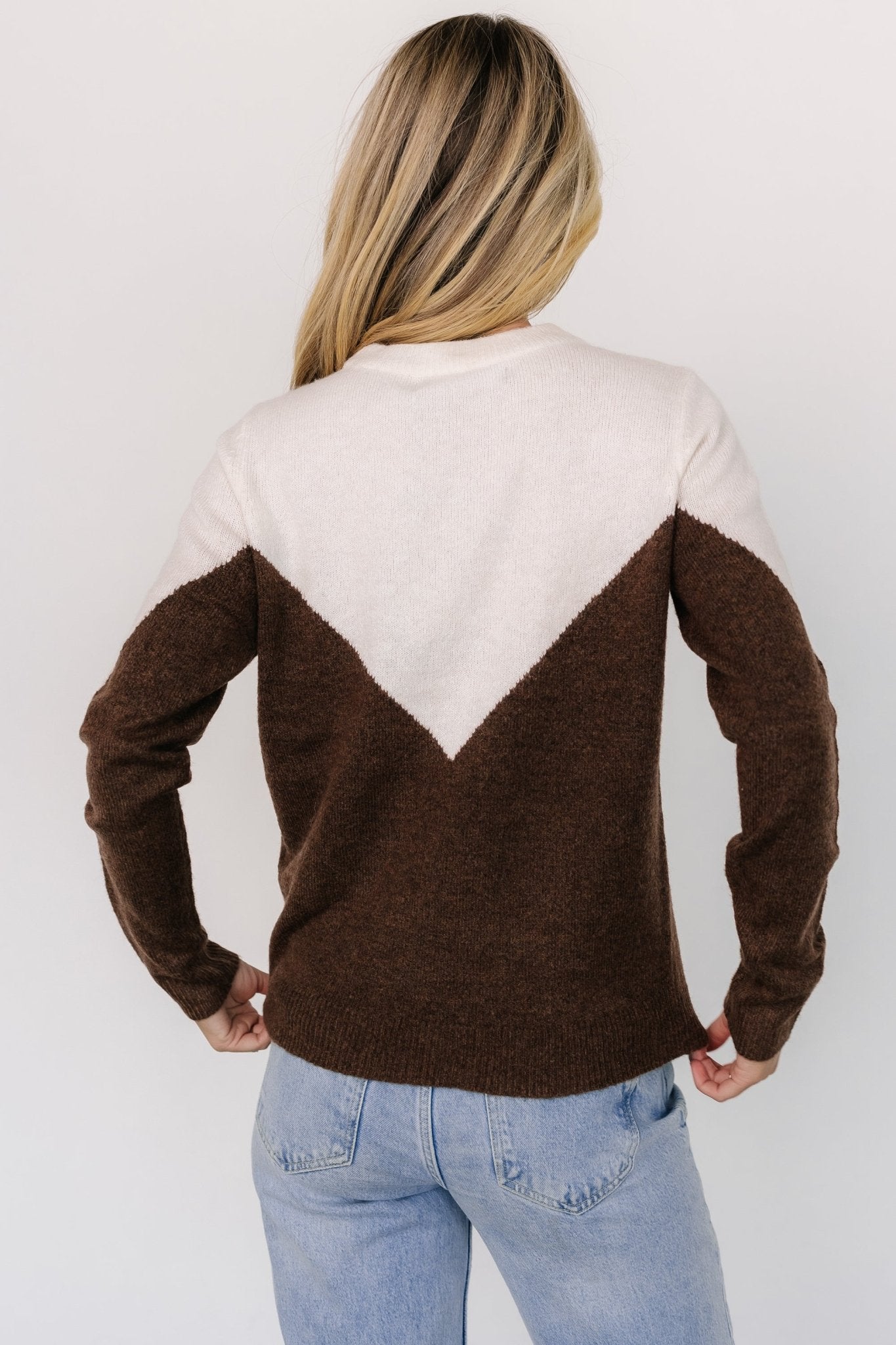 Tanner Sweater | Ivory + Brown Manchester Cheap Pice