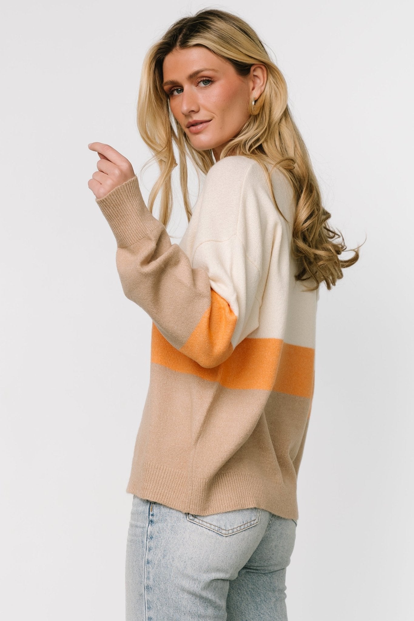 Rooney Sweater | Cream + Oatmeal Cheap Get Authentic