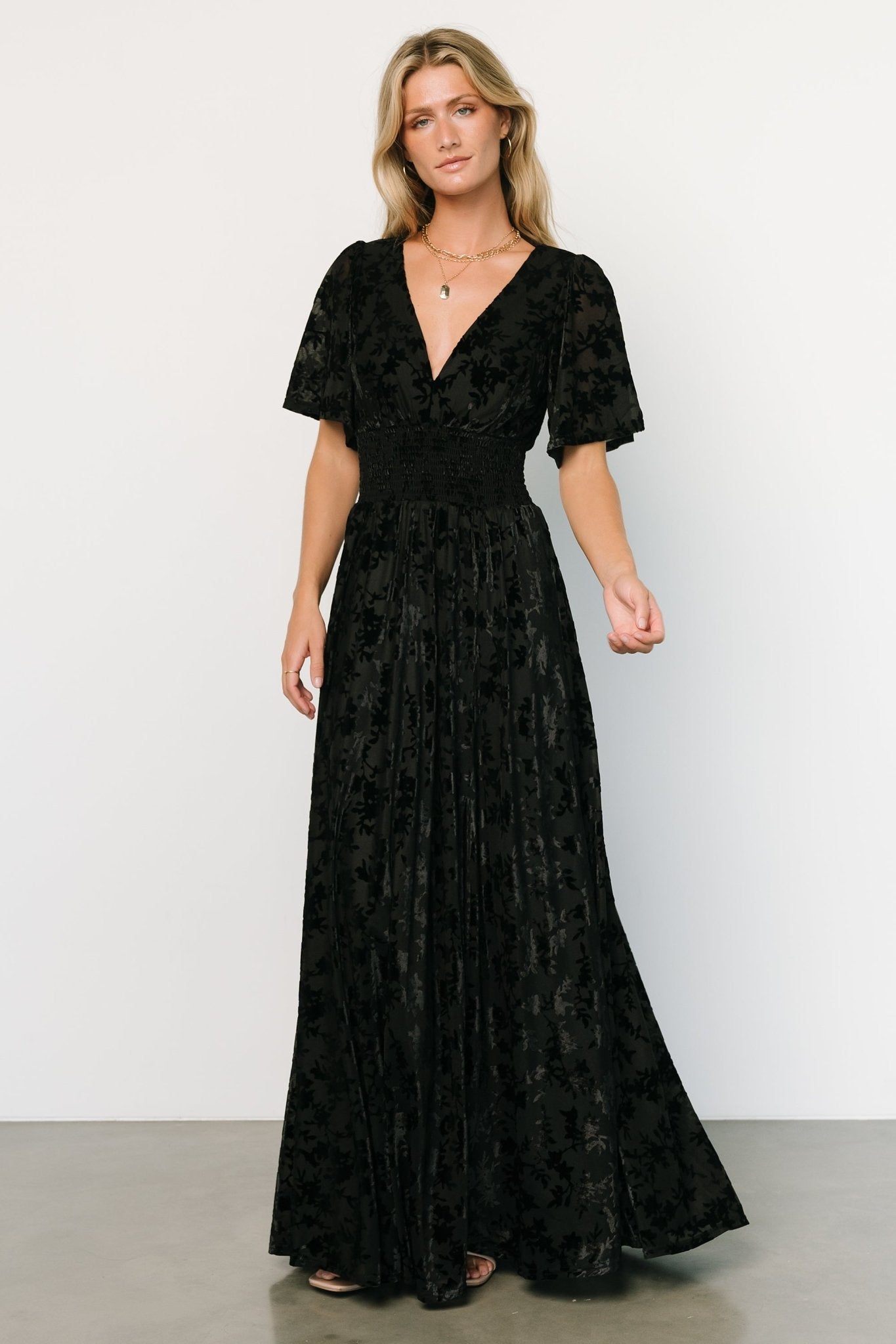 Veronica Velvet Maxi Dress | Black Big Discount Online