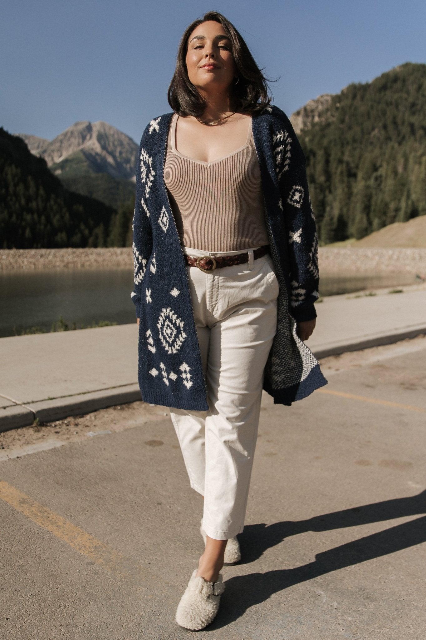 Missoula Oversized Cardigan | Navy + Ivory Free Shipping Manchester