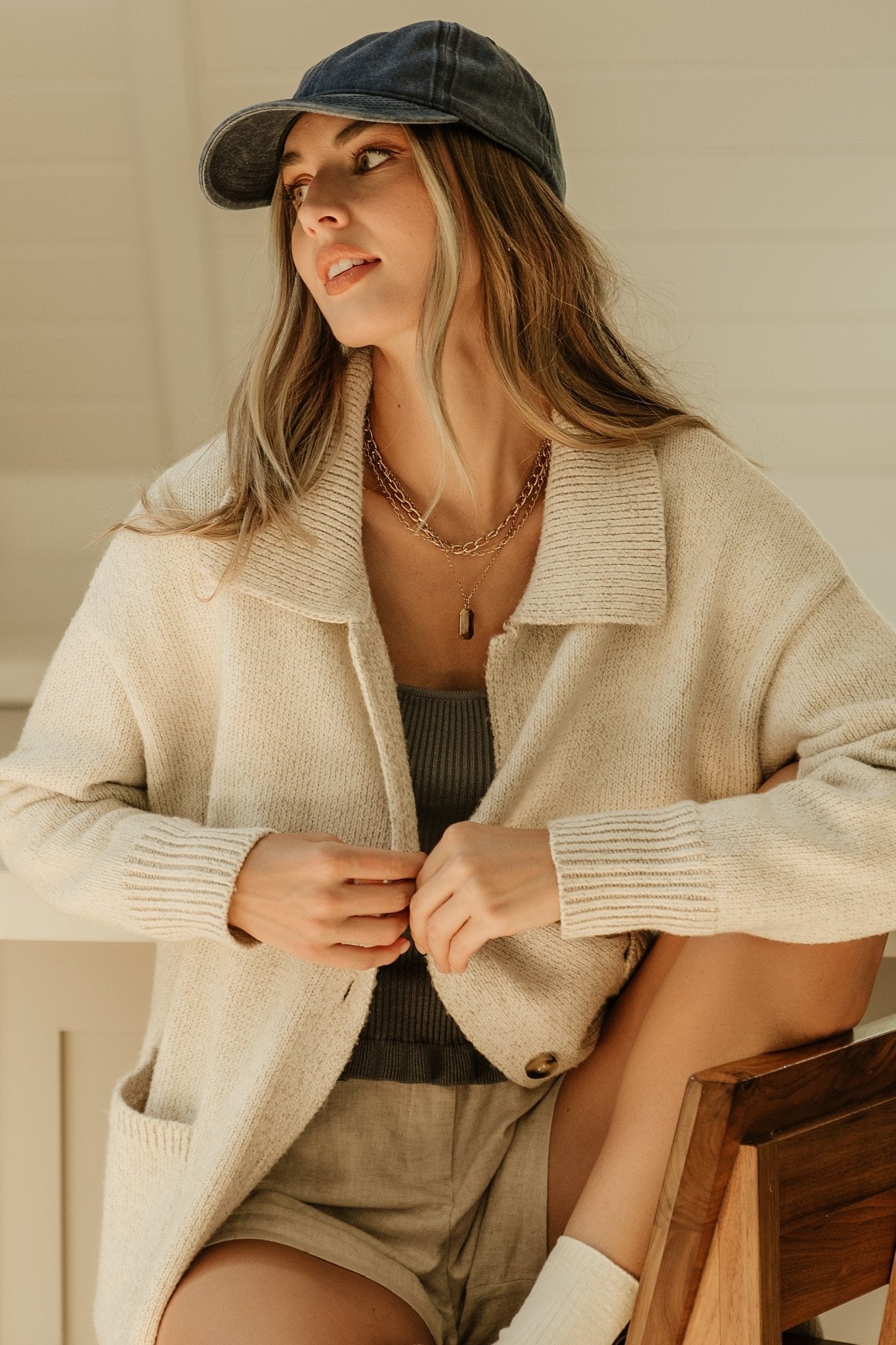 Ontario Long Button Cardigan | Oatmeal Cheap Sale Amazon