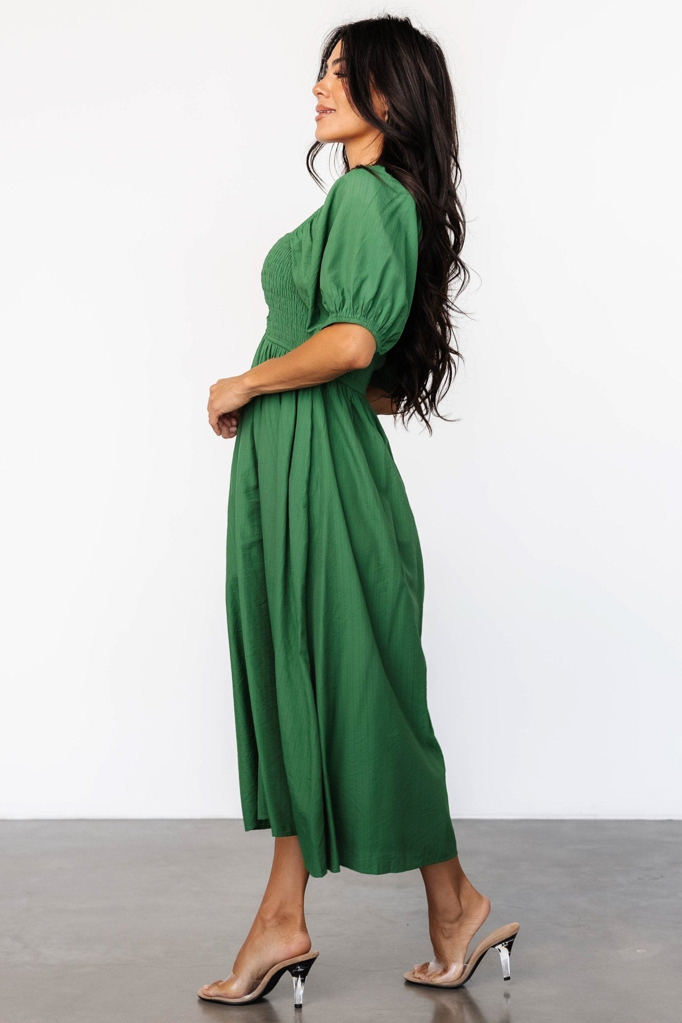 Stefania Midi Dress | Green Sale Cheapest Pice