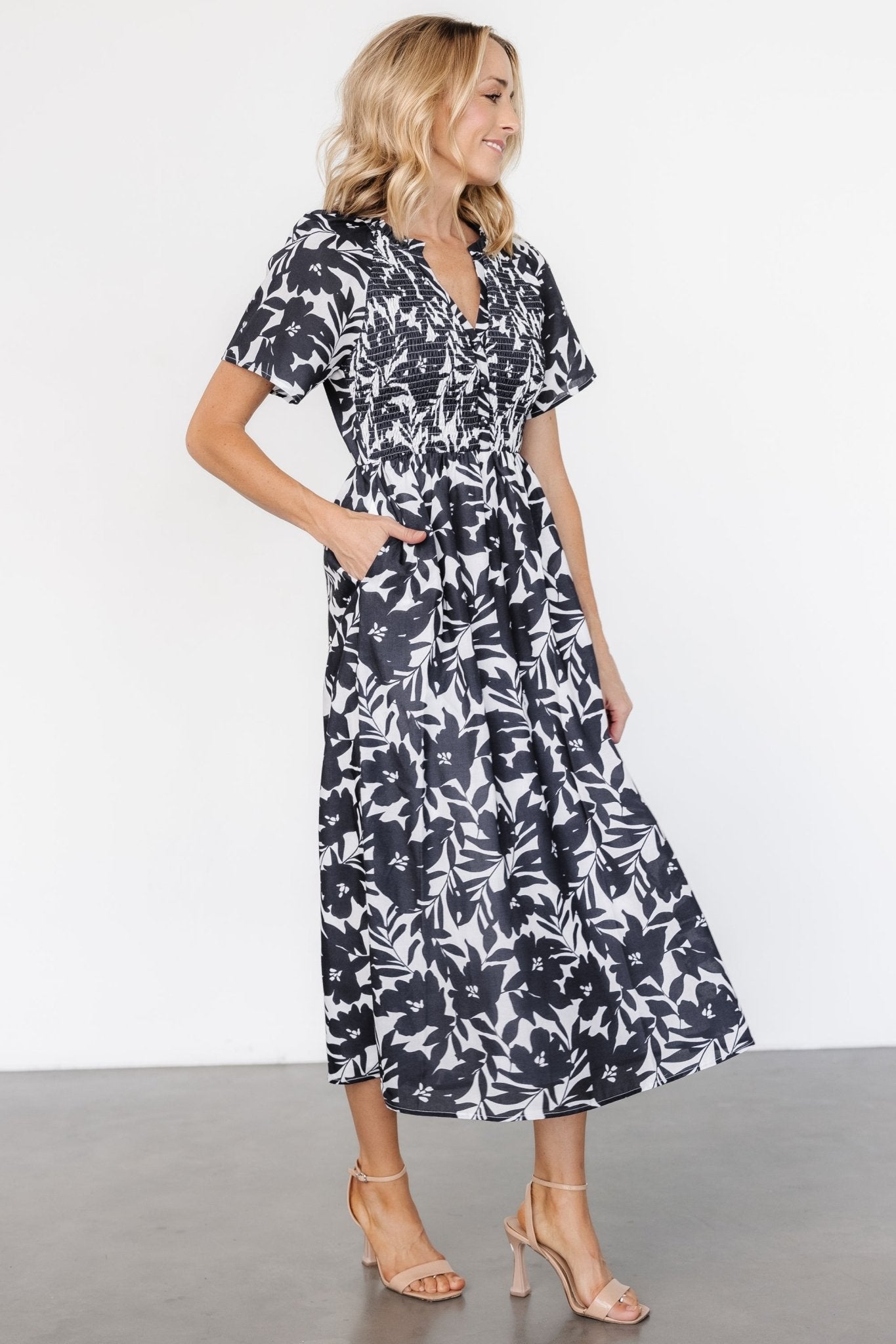 Annise Midi Dress | Black Floral How Much Online