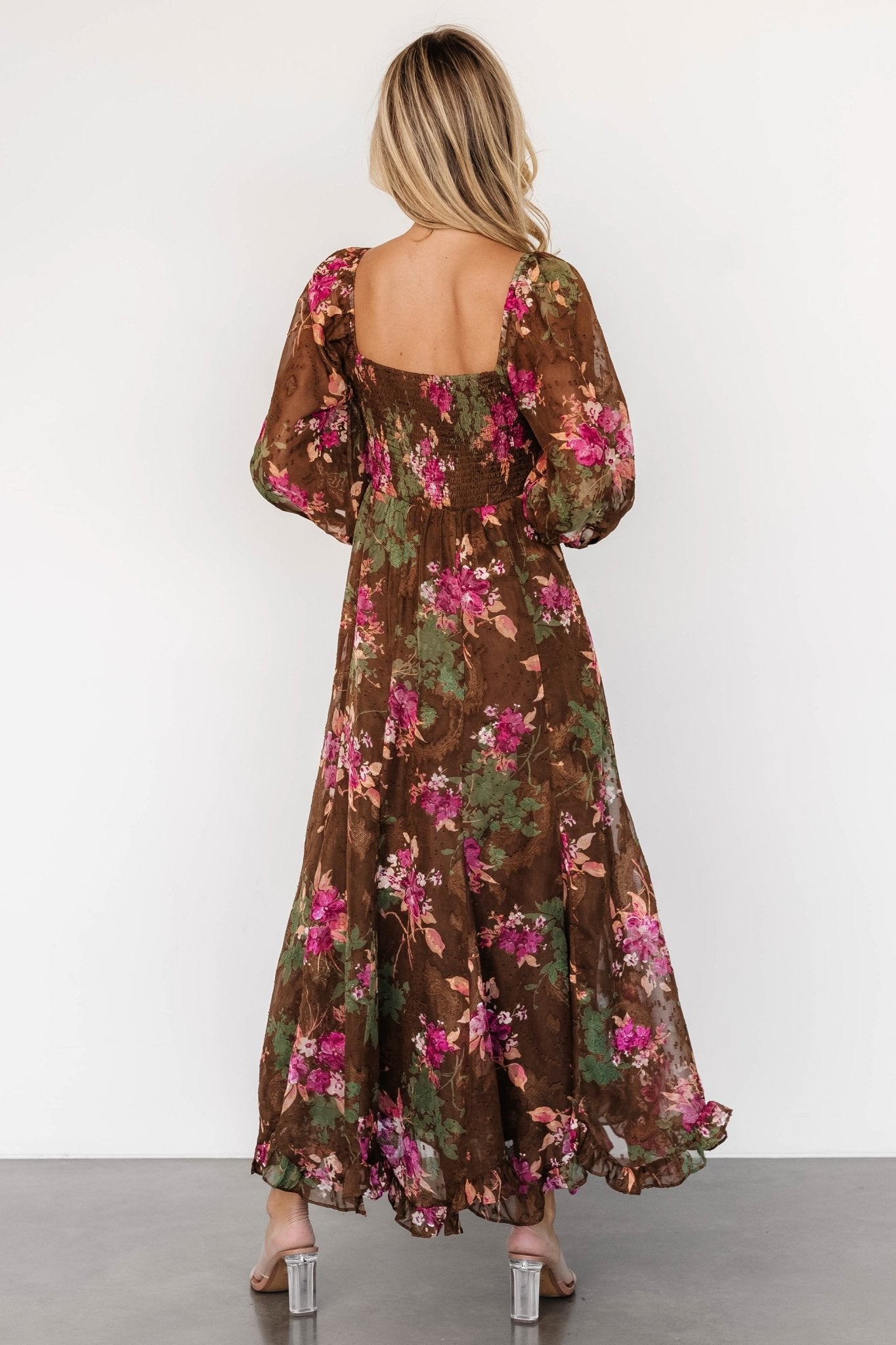 Estefania Maxi Dress | Brown Floral Shipping Discount Sale