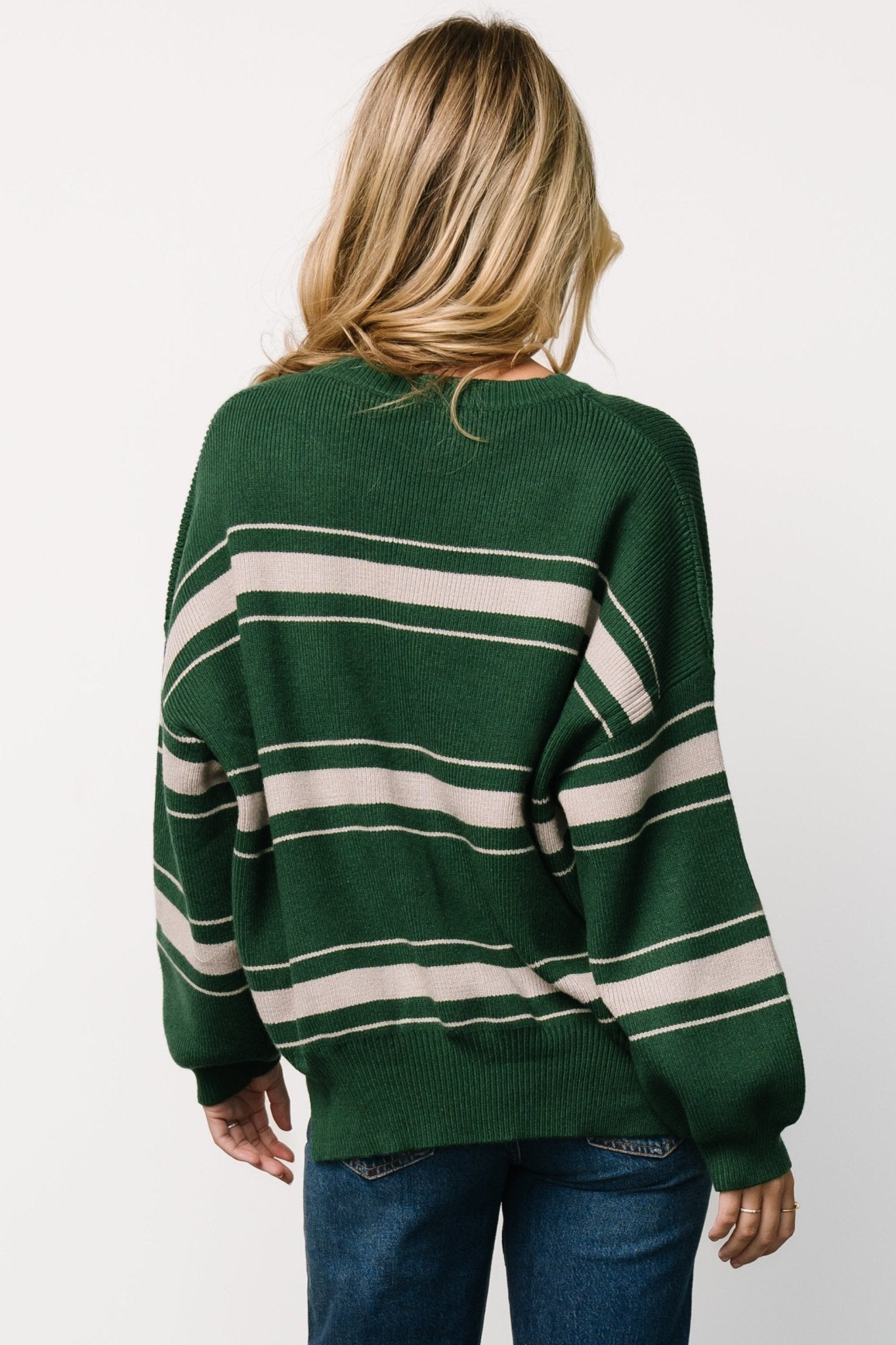 Charlie Striped Sweater | Dark Green Quality Free Shipping Outlet