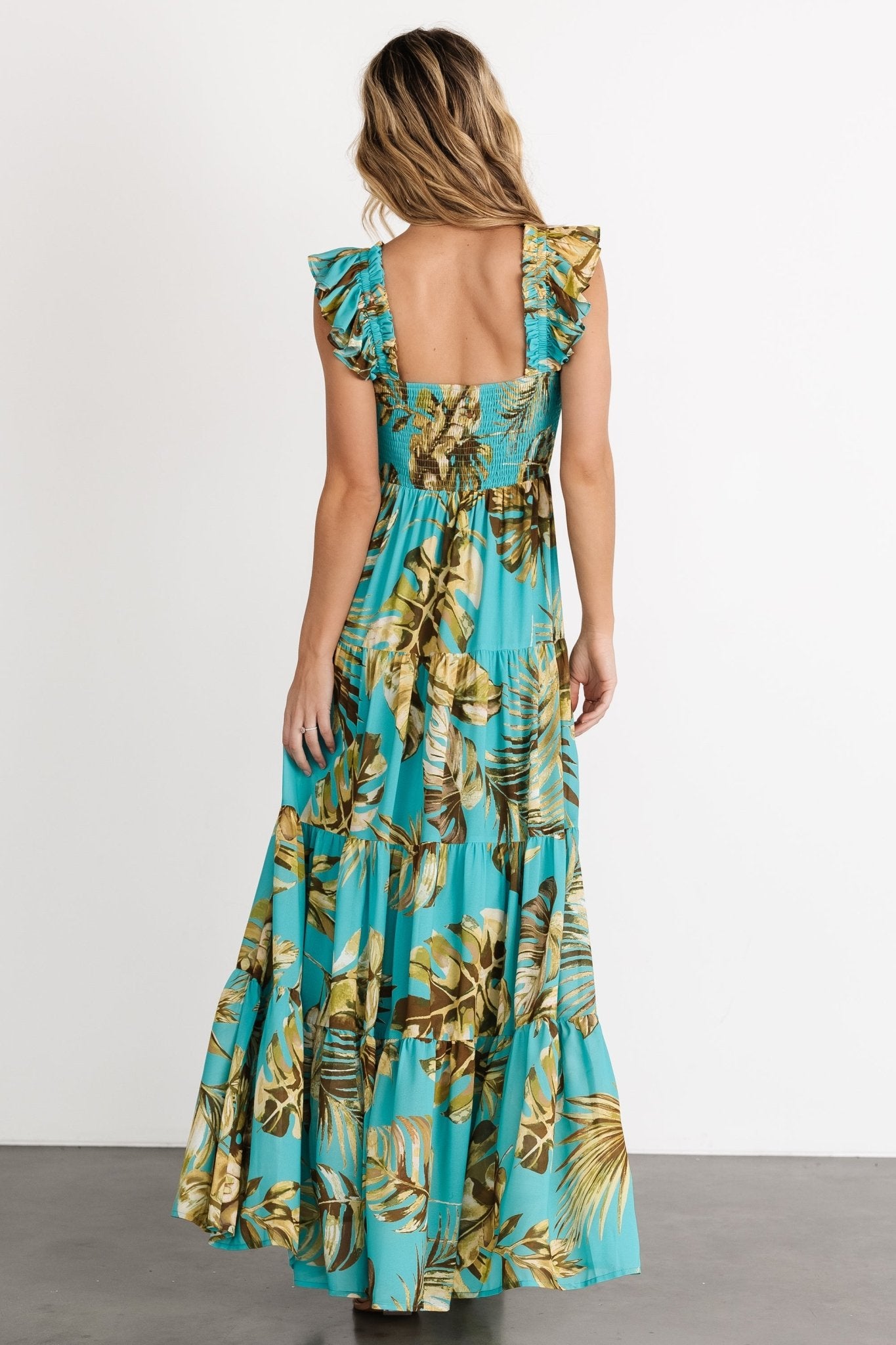 Encinitas Maxi Dress | Caribbean Blue Print Cheap Countdown Package