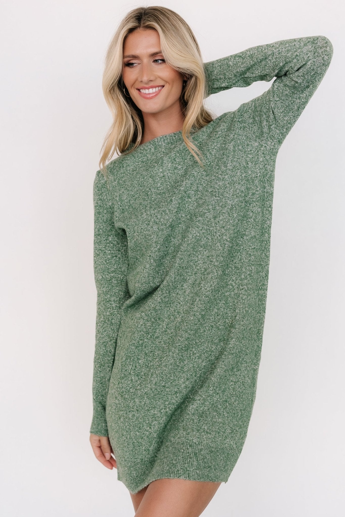 Miller Sweater Dress | Heather Green Cheap From China