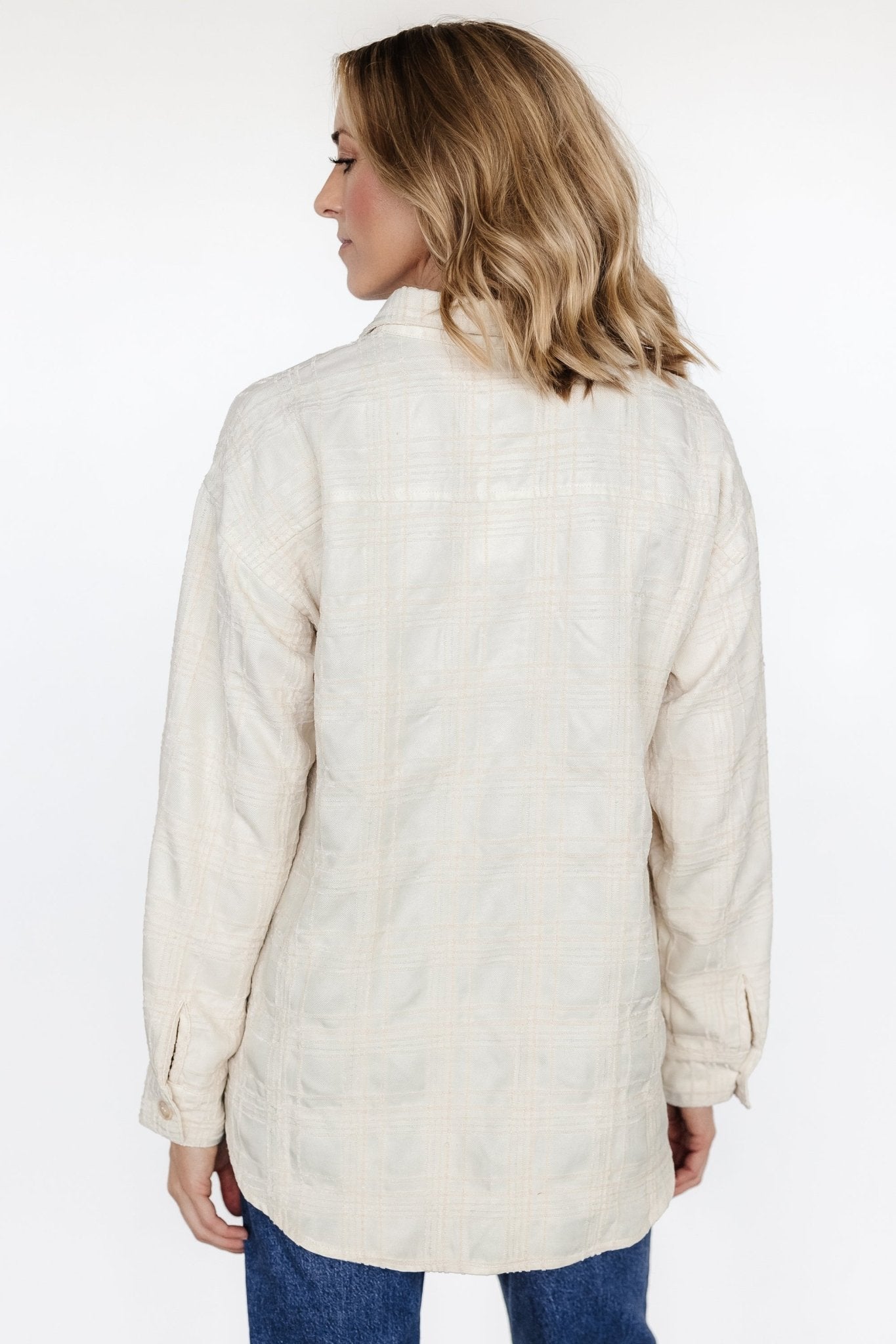 Joanna Plaid Shacket | Cream + Natural Clearance Pre Order