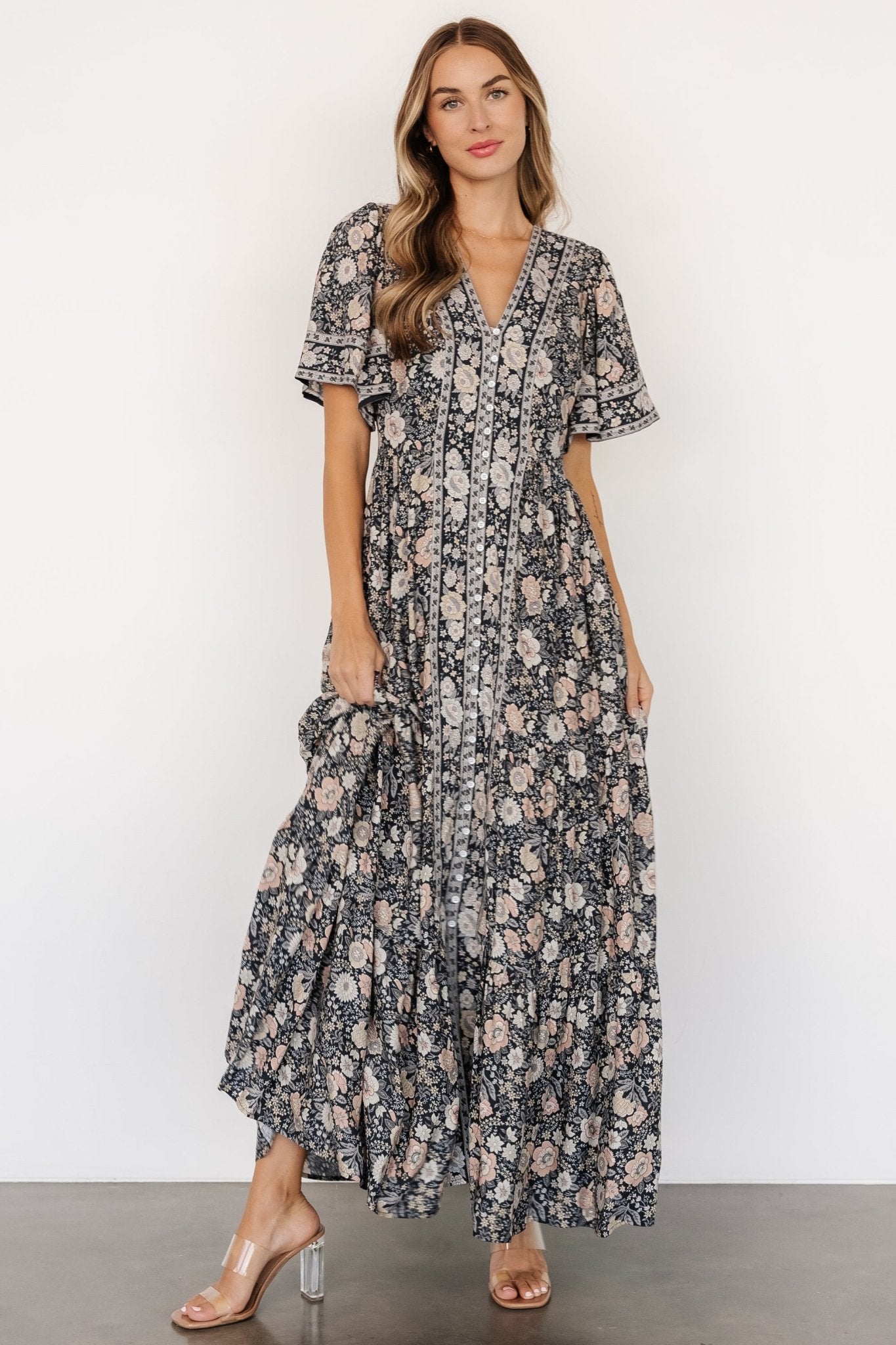 Cheryl Maxi Dress | Midnight Floral Free Shipping Finishline