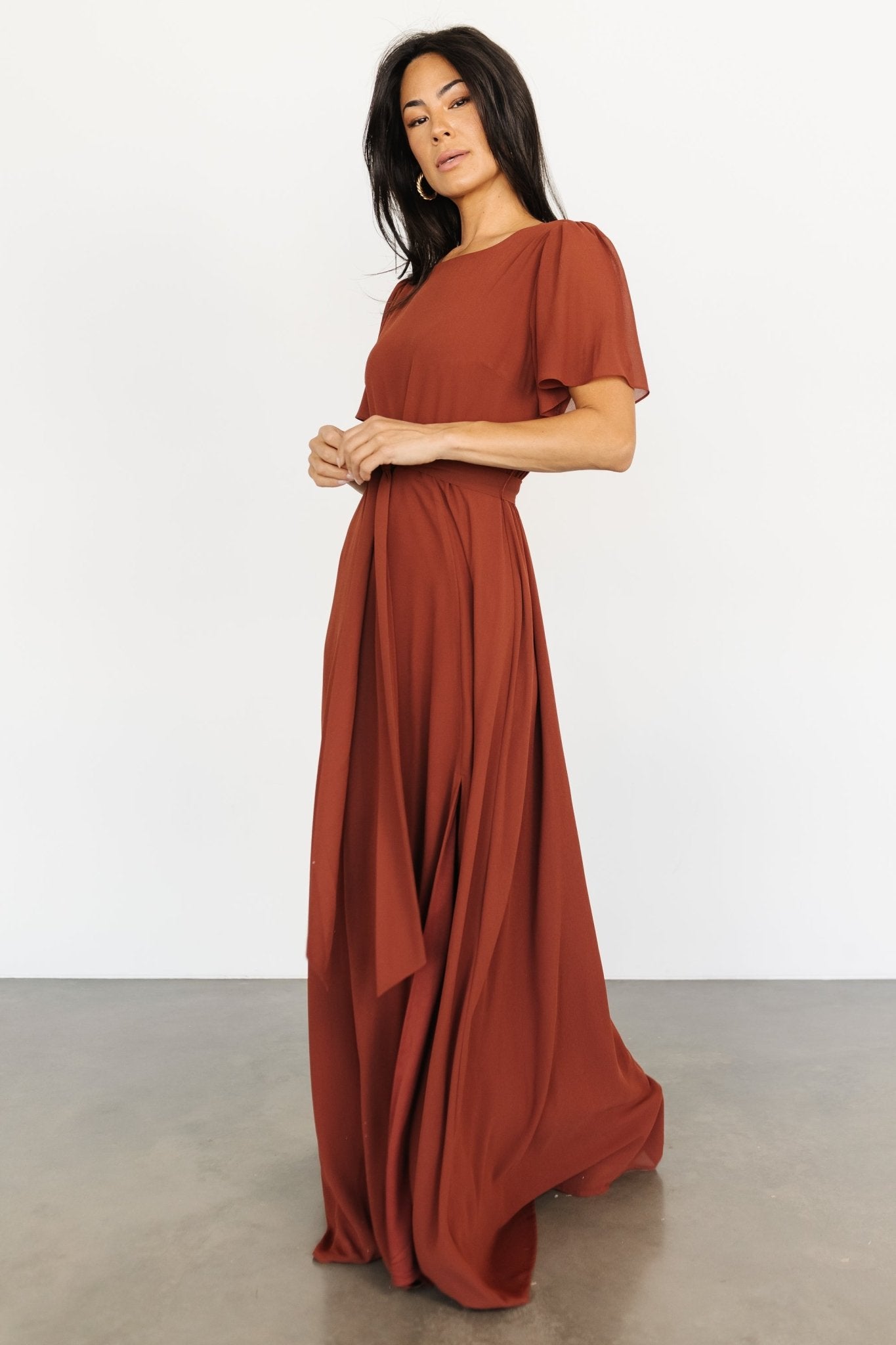 Naomi Short Sleeve Maxi Dress | Cinnamon Cheap Newest