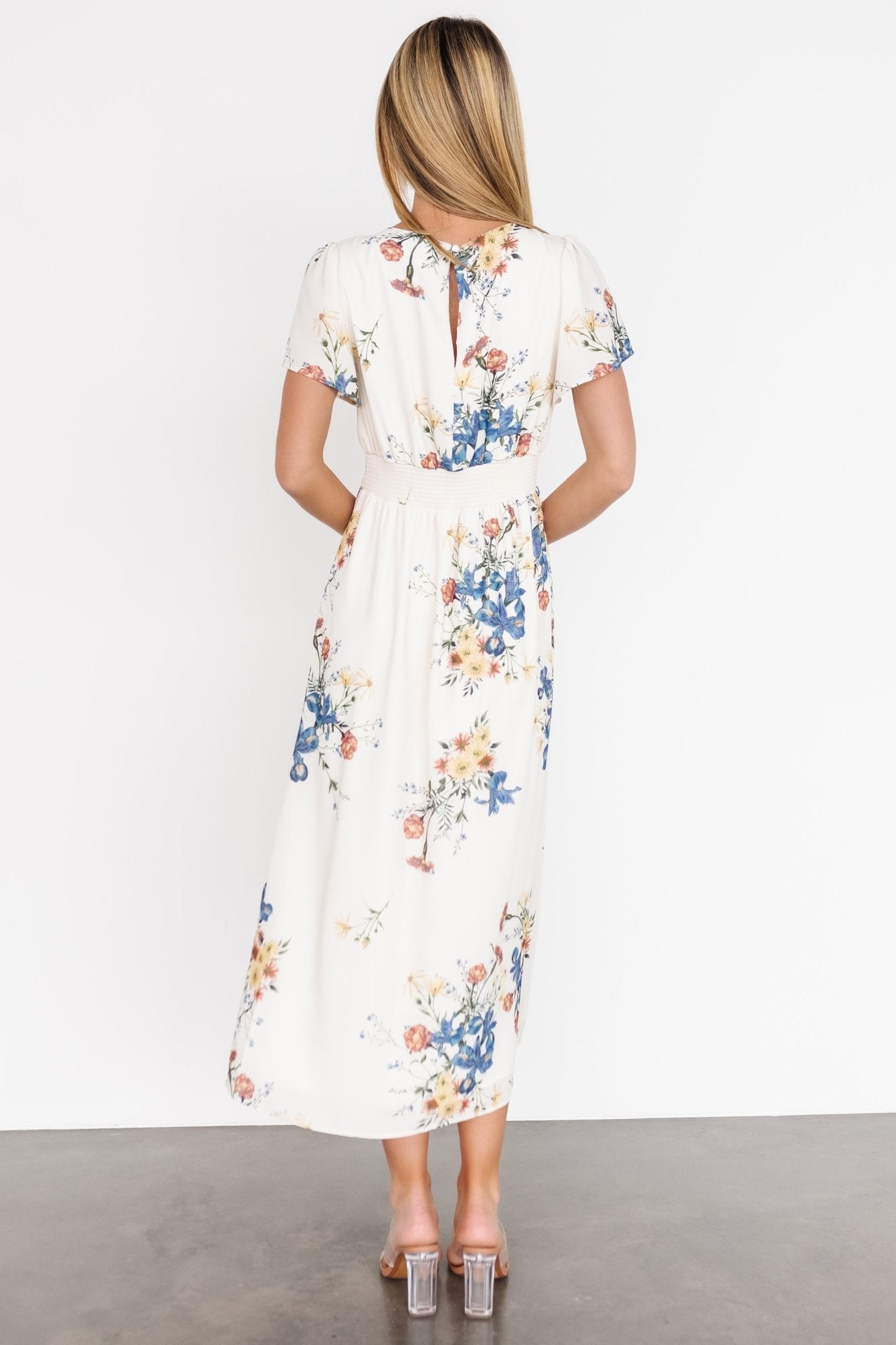 Kirsten Midi Dress | Cream Floral Free Shipping Shop For