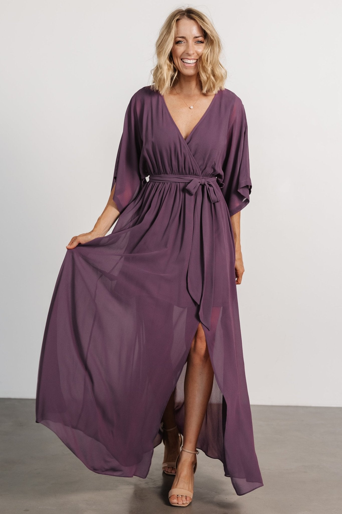 Kia Kimono Maxi Dress | Vintage Plum Sale Footlocker Pictures