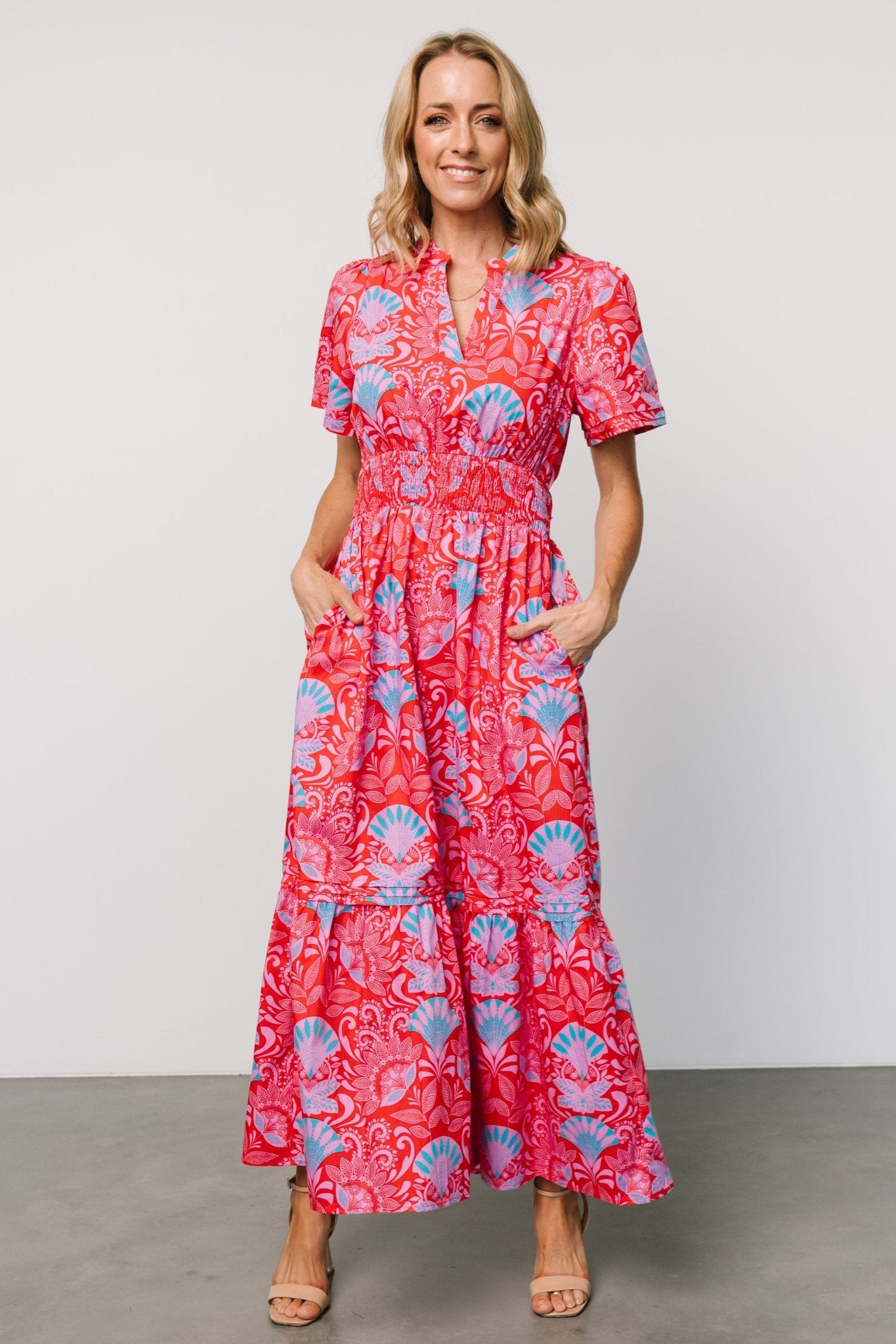 Vera Maxi Dress | Red Multi Print Buy Cheap Comfortable