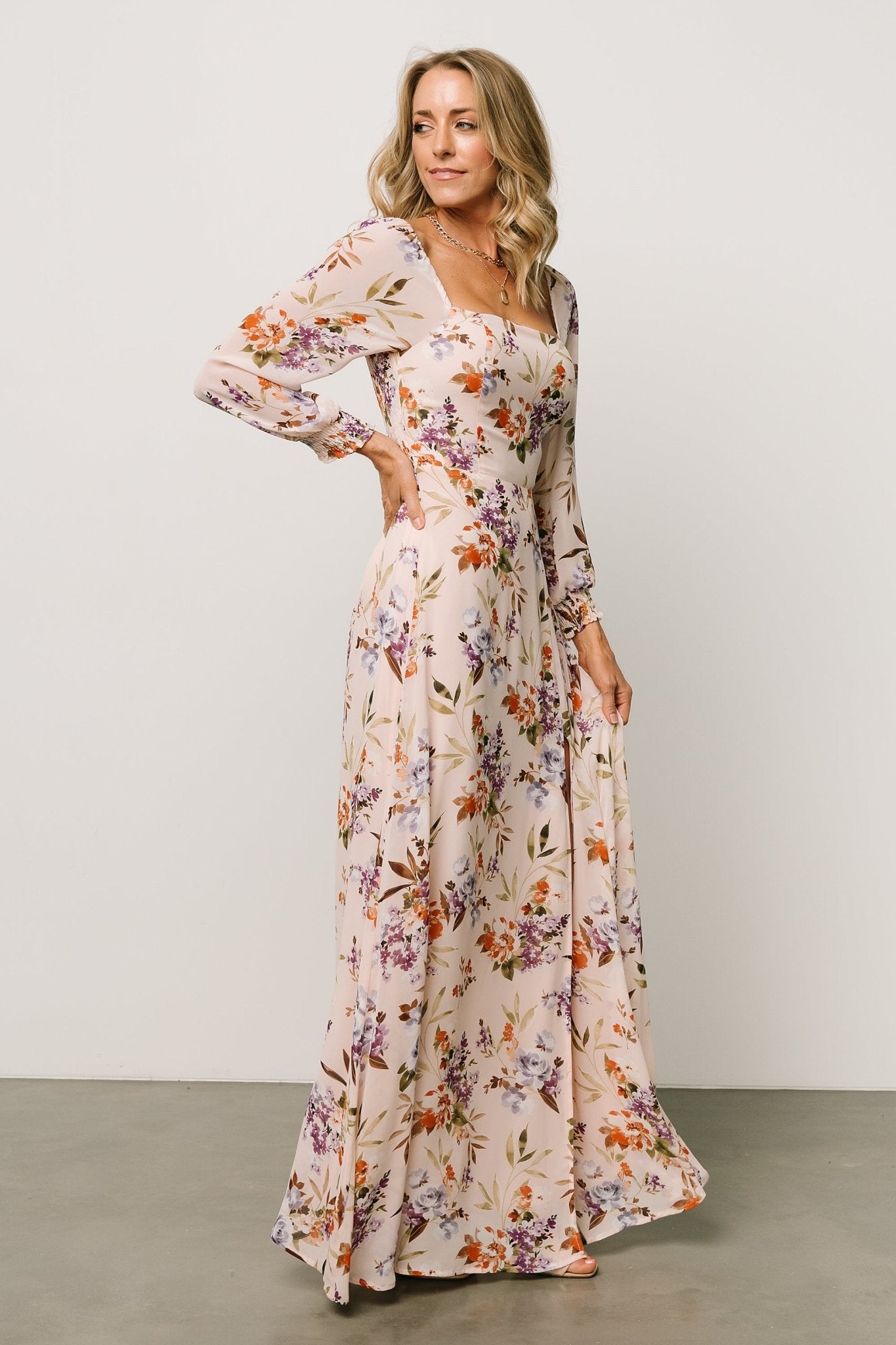 Giselle Maxi Dress | Blush Multi Floral Free Shipping For Cheap