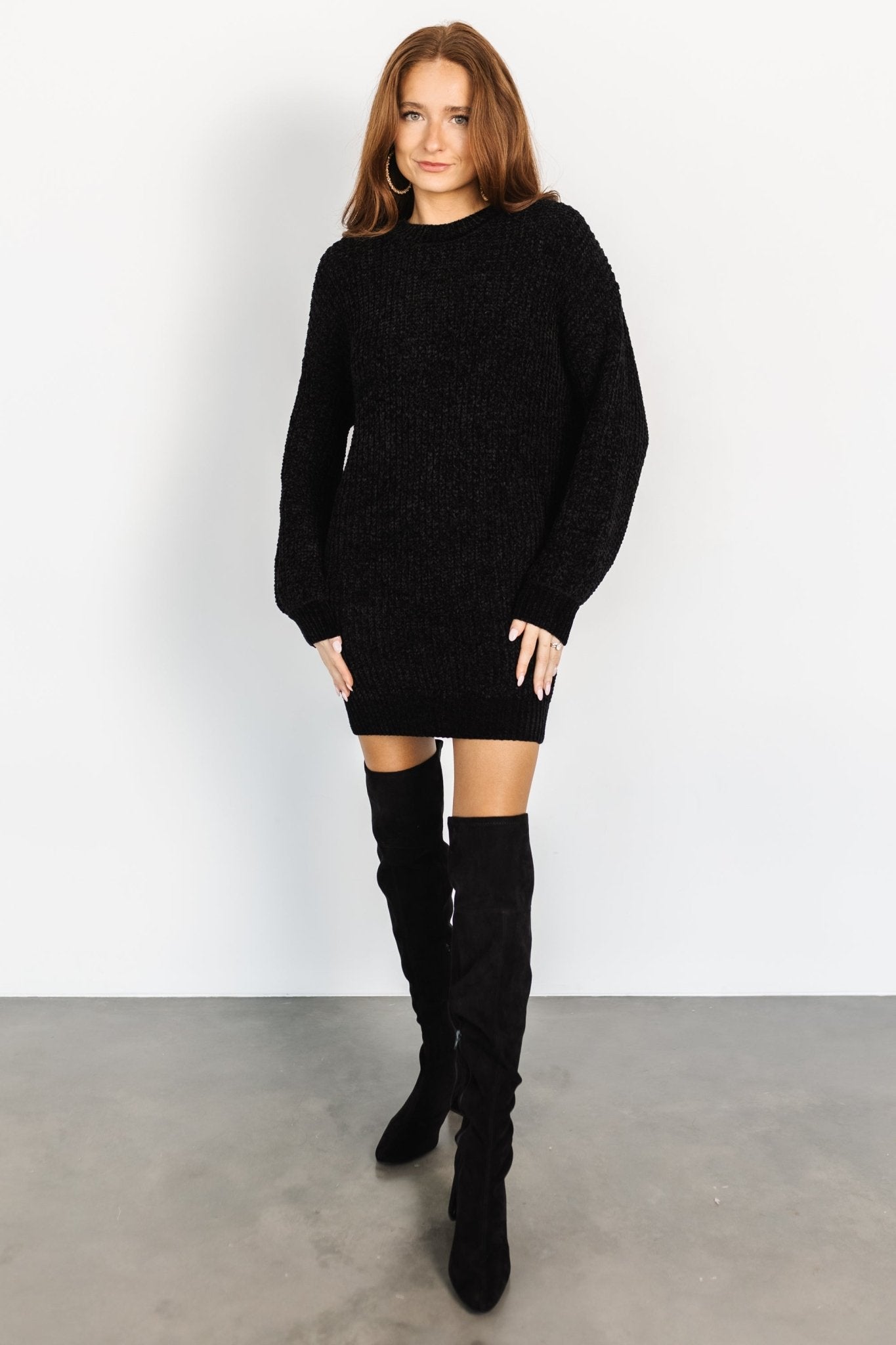 Christa Sweater Dress | Black Low Cost For Sale