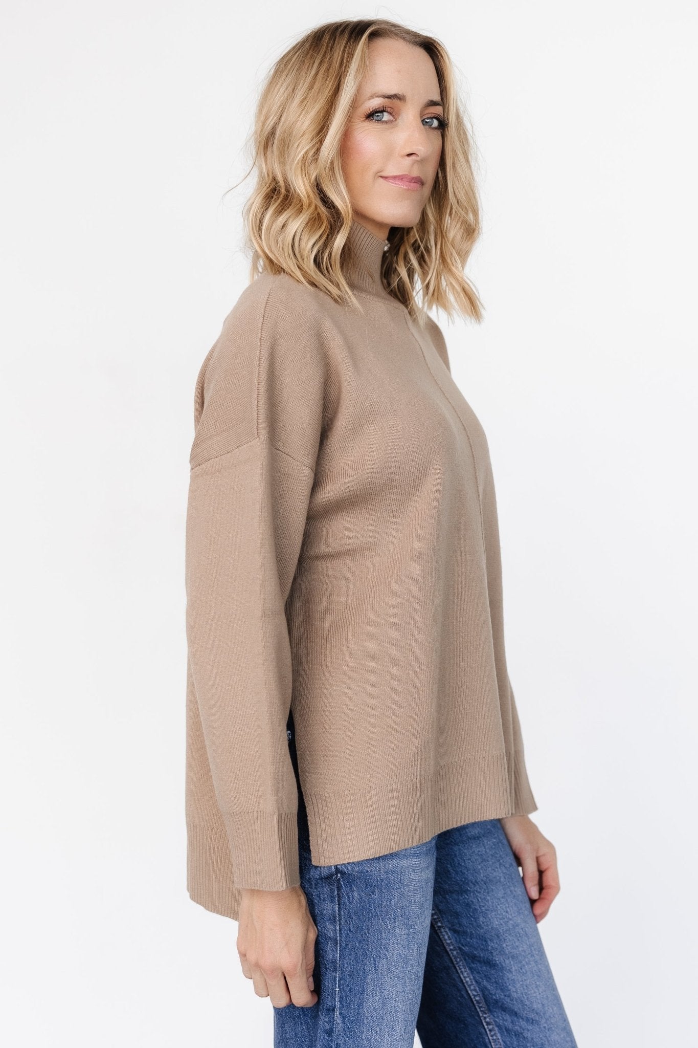 Hutch Sweater | Light Mocha Free Shipping Cheap Real